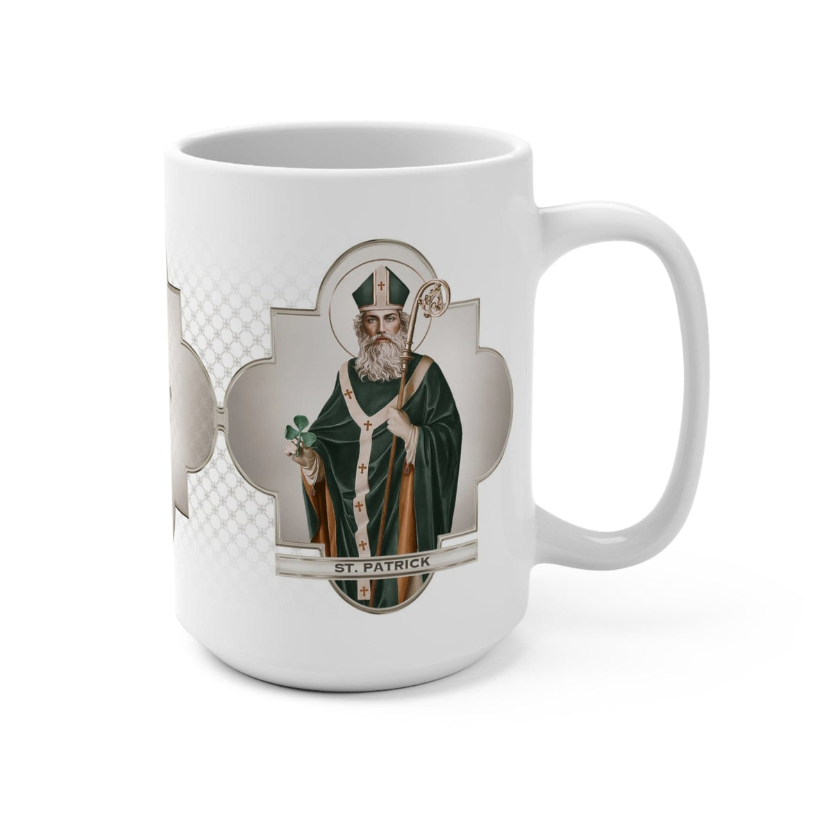 St. Patrick Ceramic Mug (White 15 oz) Copyright VENXARA