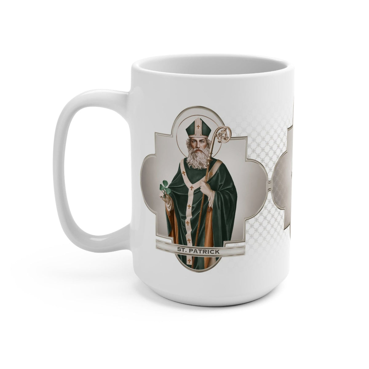 St. Patrick Ceramic Mug (White 15 oz) Copyright VENXARA