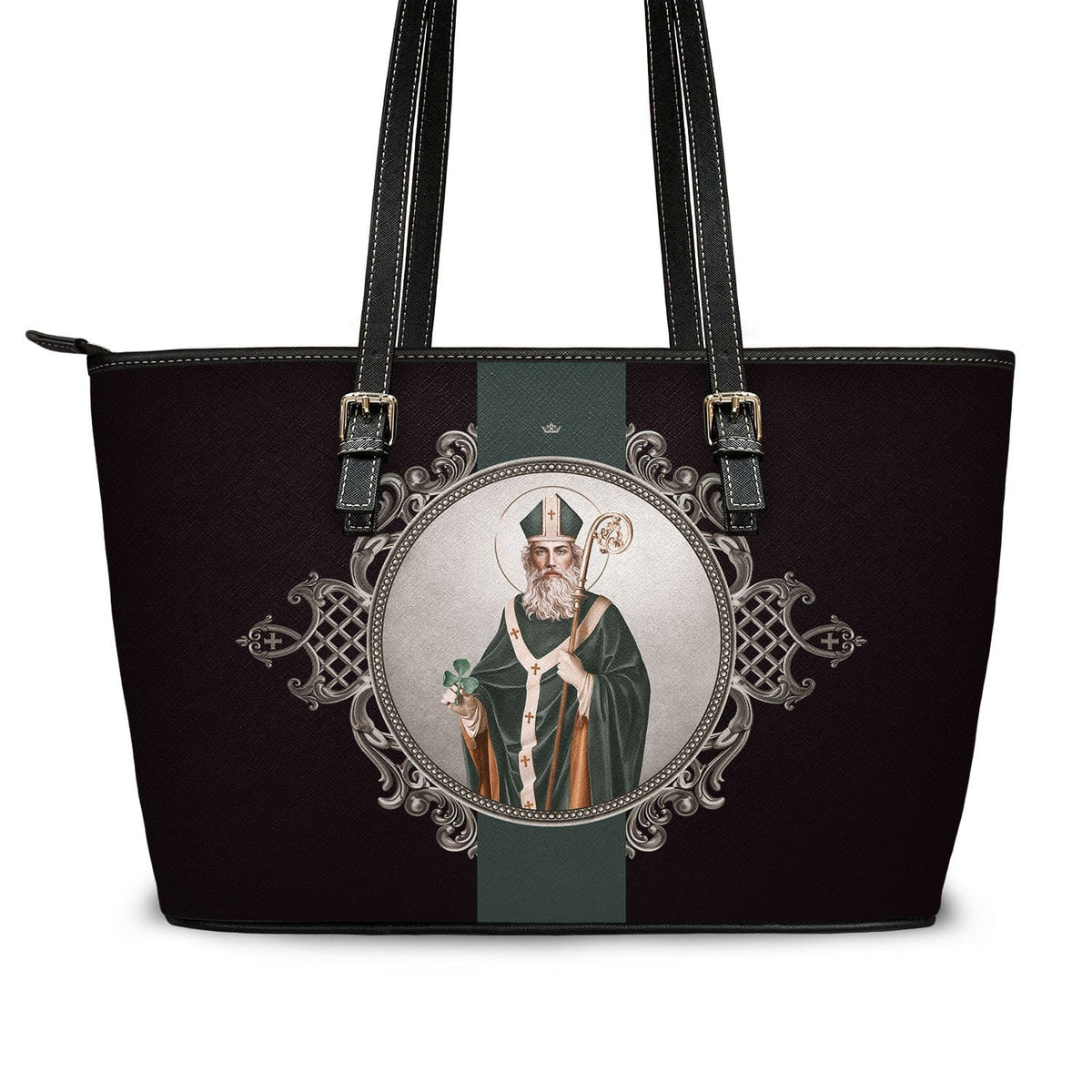 St. Patrick Medallion Tote Bag (Black) Copyright VENXARA