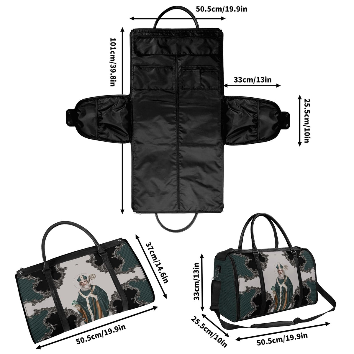 St. Patrick Travel Bag (Baroque Emerald) Copyright VENXARA