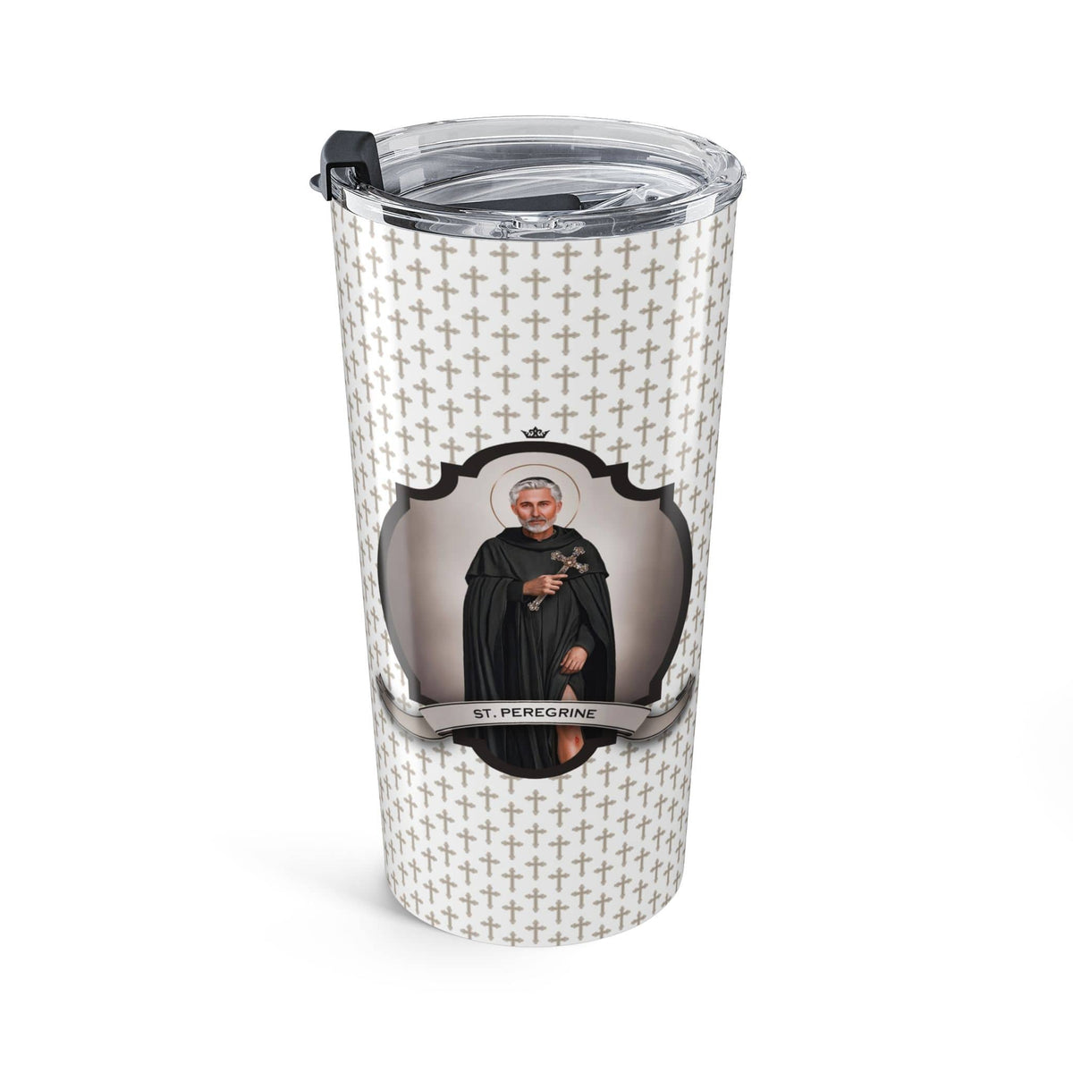 St. Peregrine Tumbler (Crosses 20 oz) Copyright VENXARA