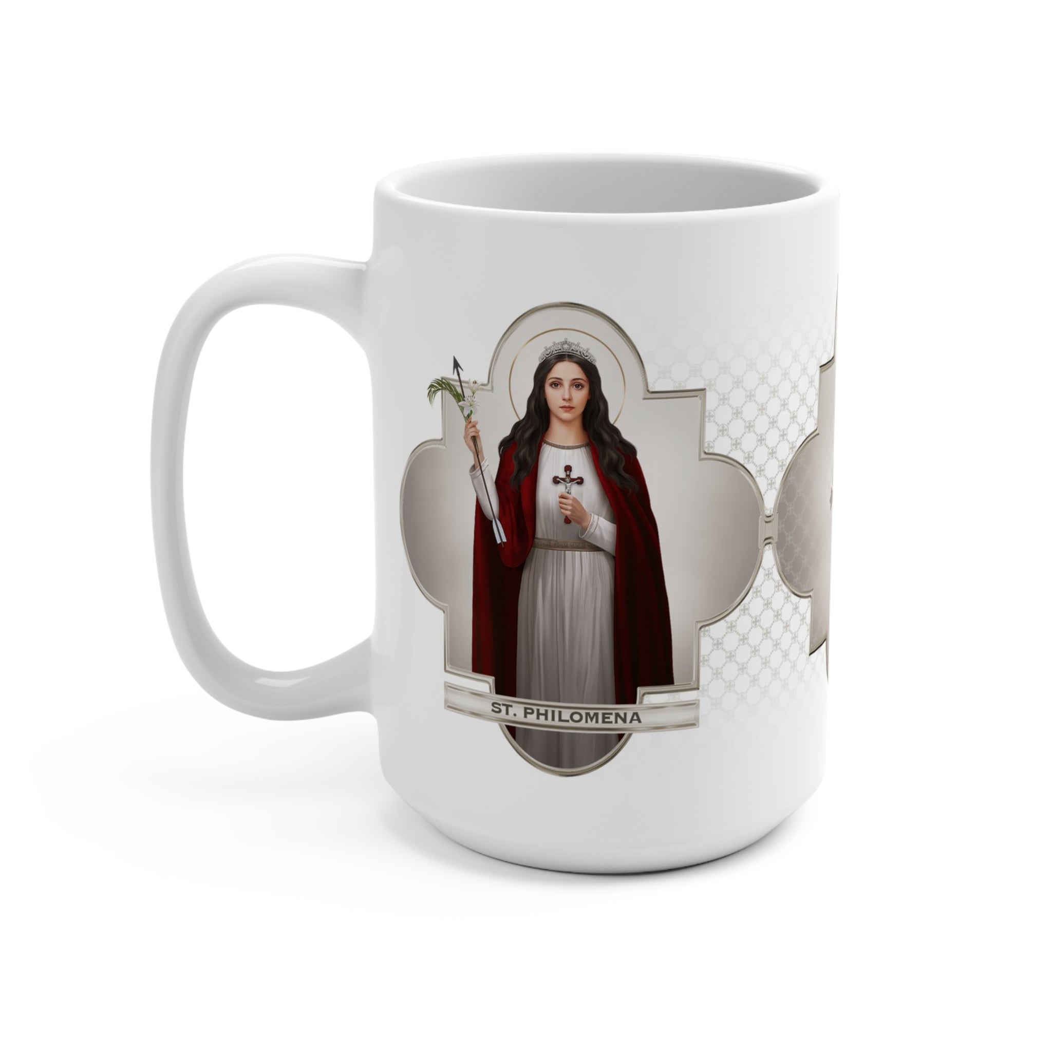 St. Philomena Ceramic Mug (White 15 oz) - VENXARA®