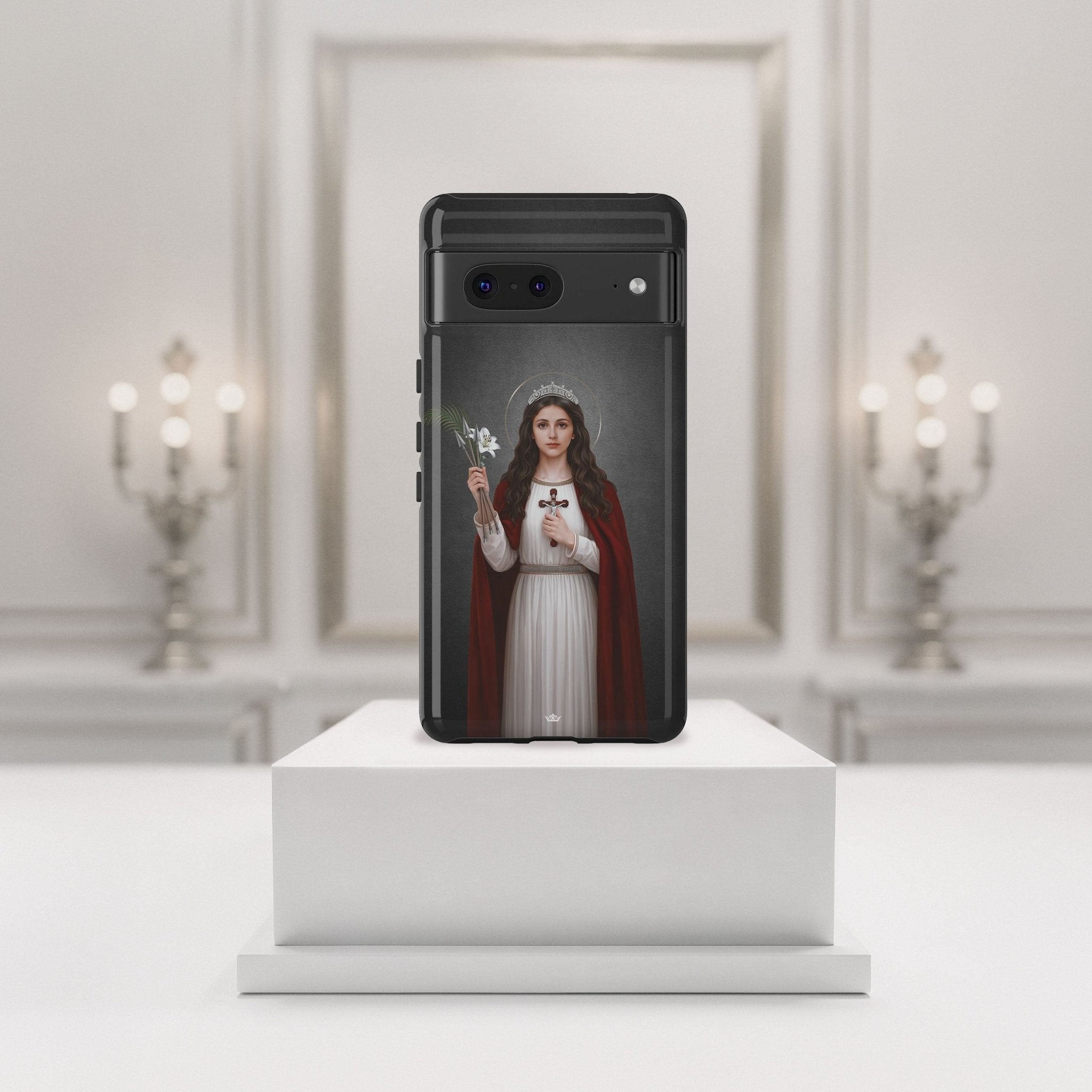 St. Philomena Hard Phone Case (Dark) - Venxara