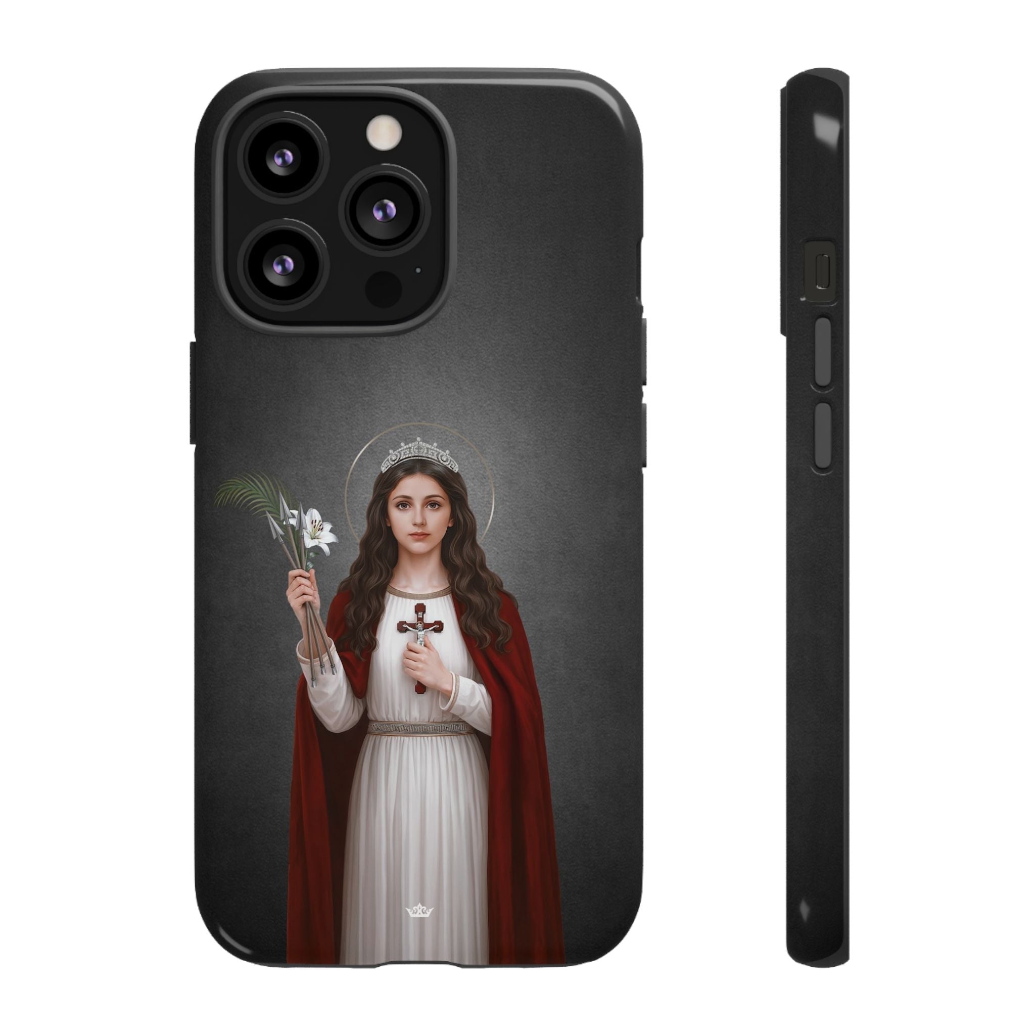 St. Philomena Hard Phone Case (Dark) - Venxara