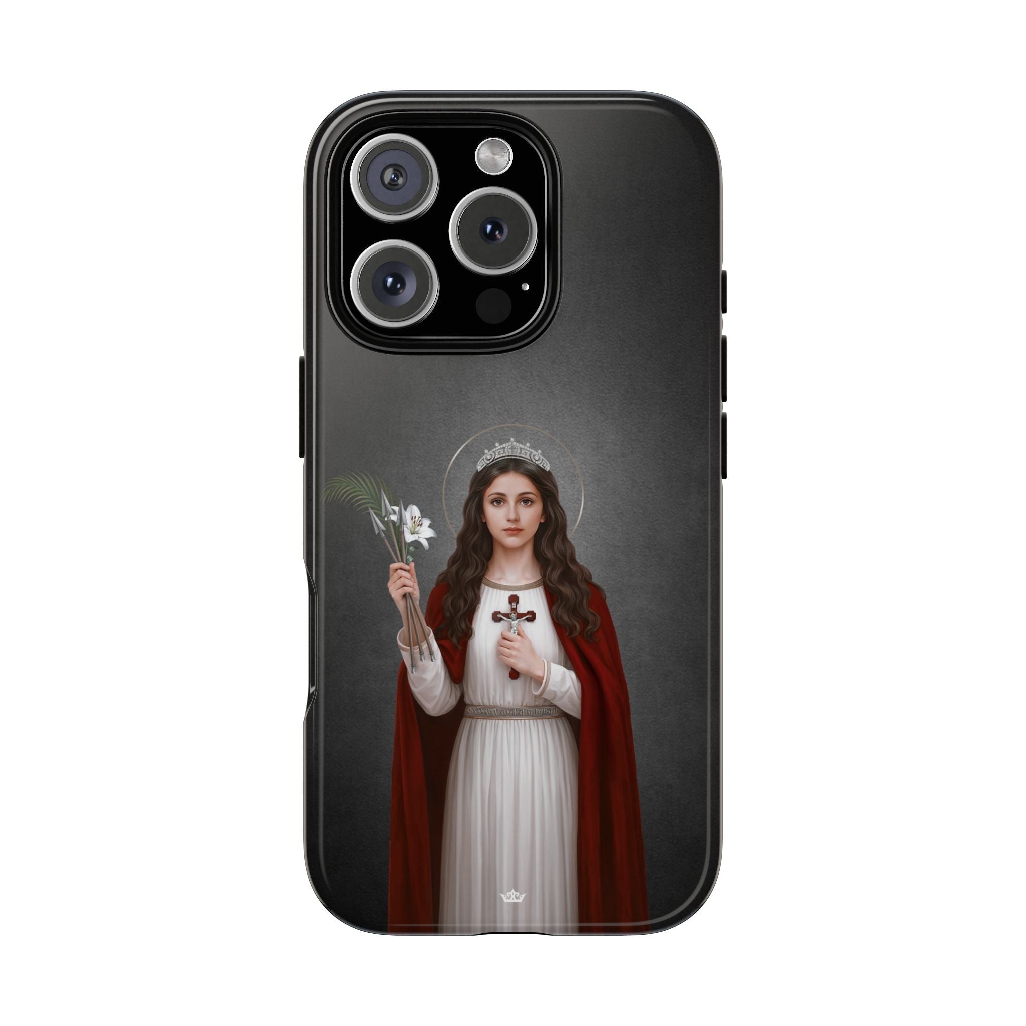 St. Philomena Hard Phone Case (Dark) - Venxara