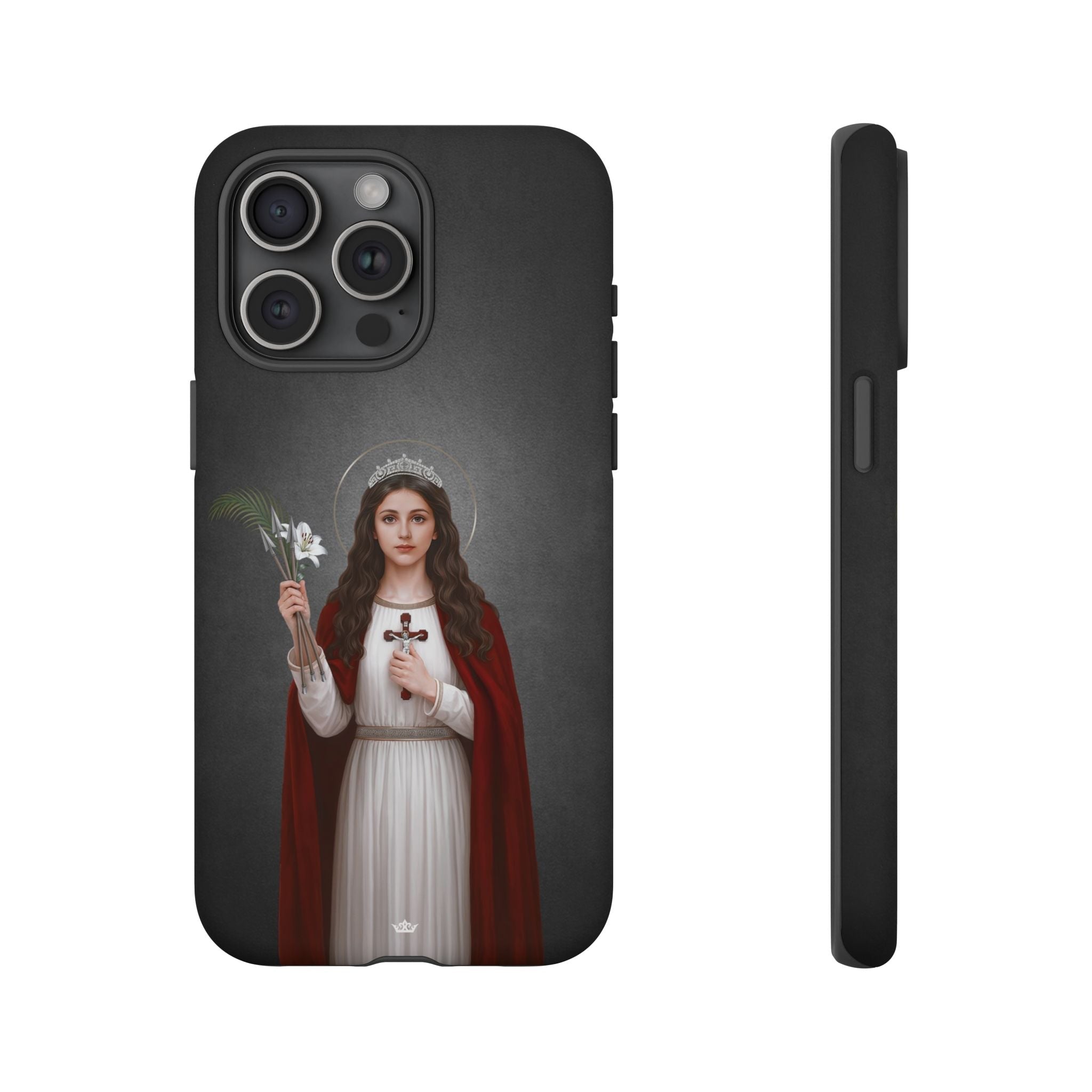 St. Philomena Hard Phone Case (Dark) - Venxara