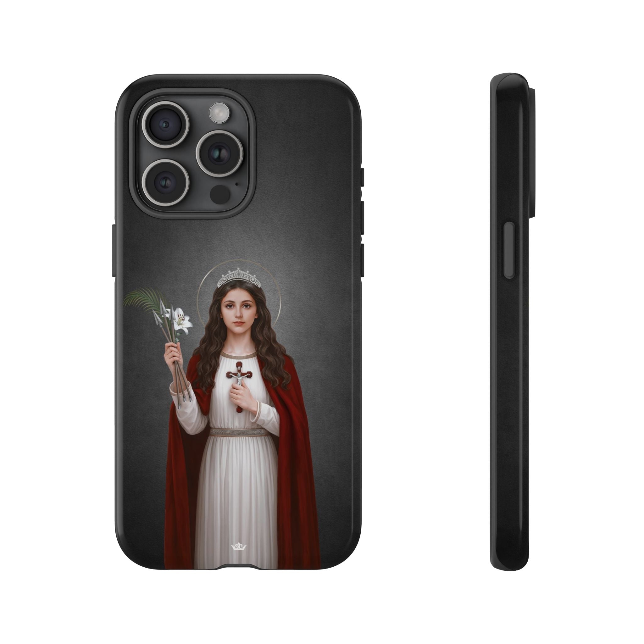 St. Philomena Hard Phone Case (Dark) - Venxara