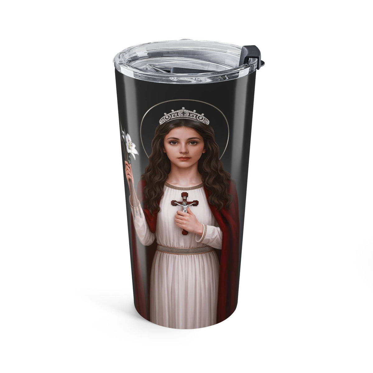 St. Philomena Lord's Prayer Tumbler (Ash 20 oz) Copyright VENXARA