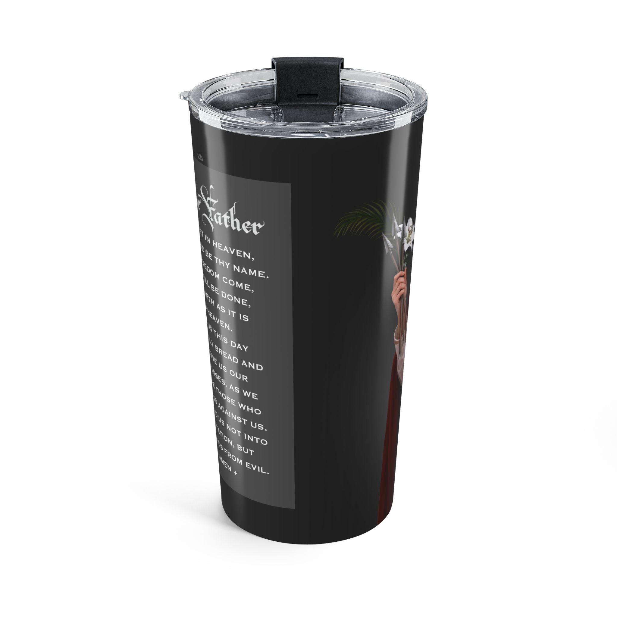 St. Philomena Lord's Prayer Tumbler (Ash 20 oz) - Venxara