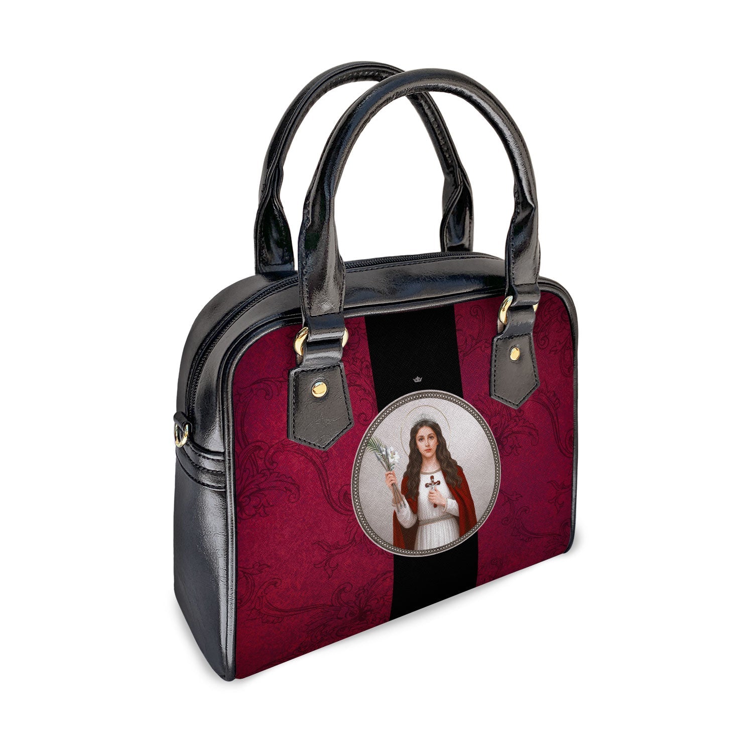 St. Philomena Medallion Handbag (Floral Patina) - Venxara