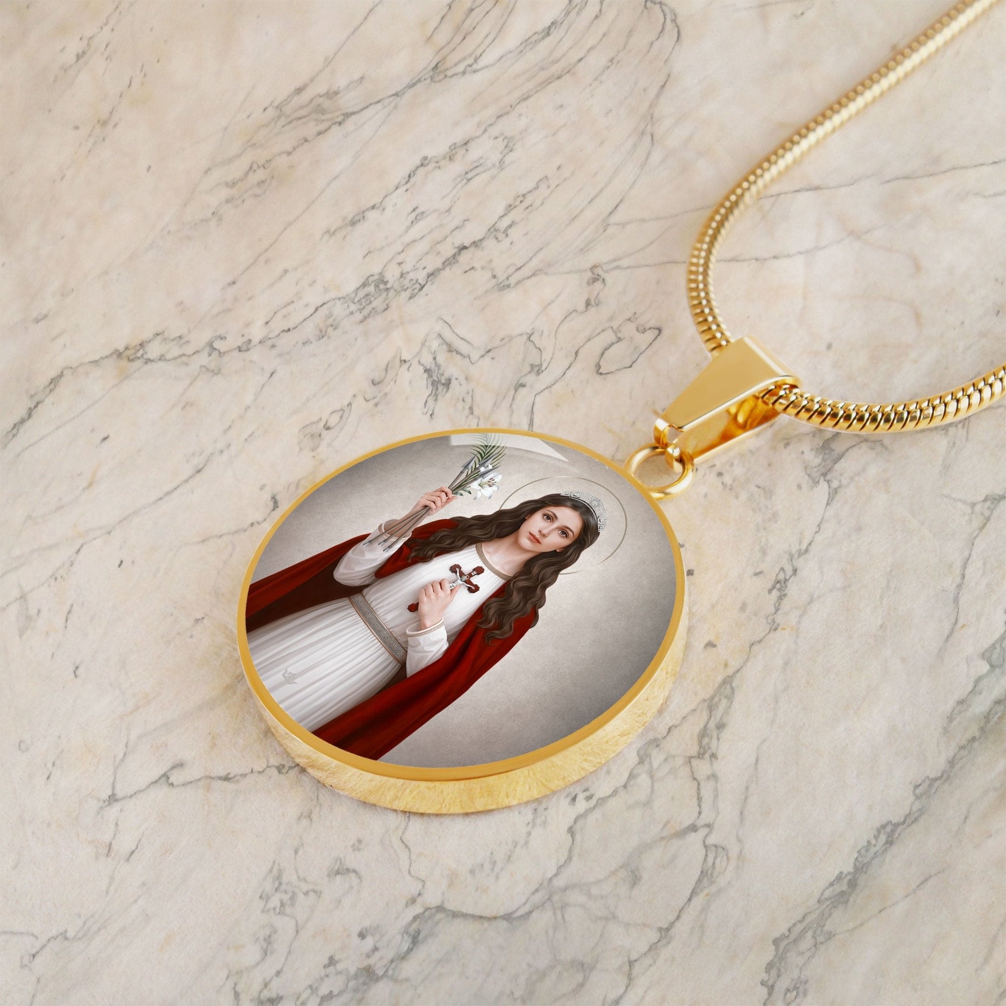 St. Philomena Pendant Necklace - VENXARA