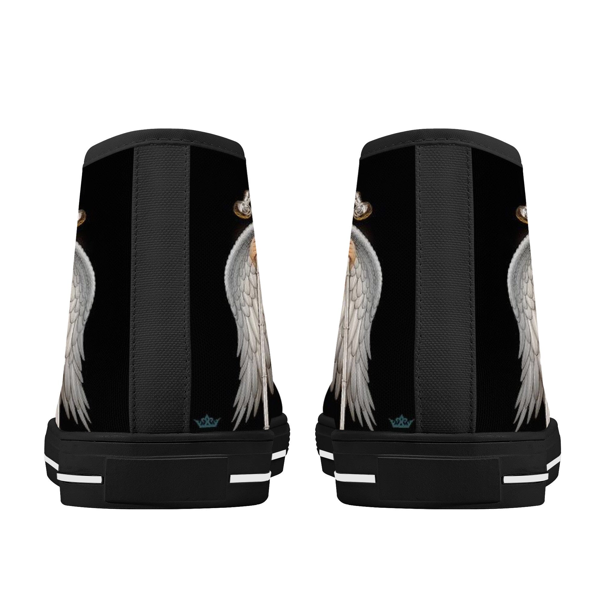 St. Raphael the Archangel Canvas High Top Shoes (Black/Black) - VENXARA®