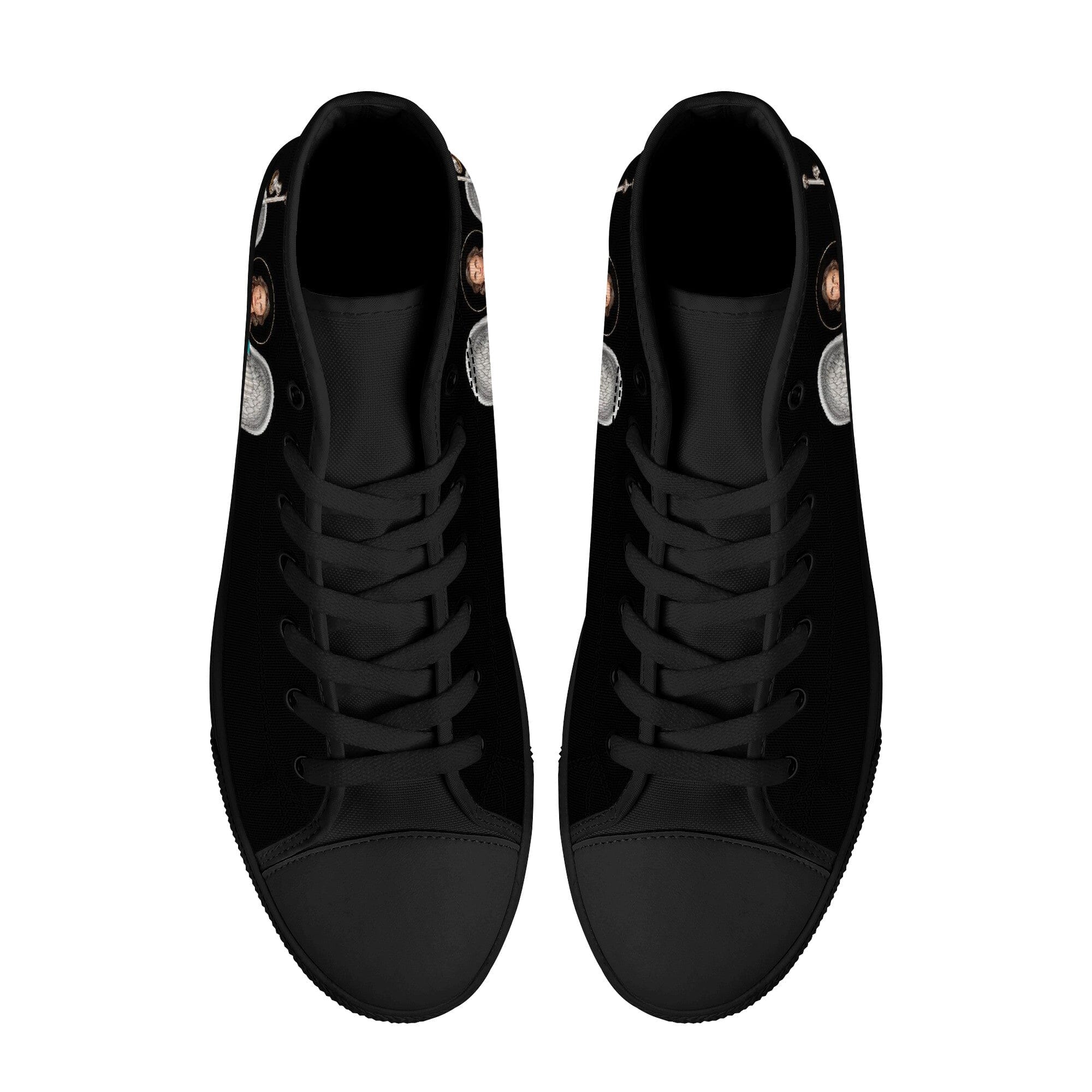 St. Raphael the Archangel Canvas High Top Shoes (Black/Black) - VENXARA®