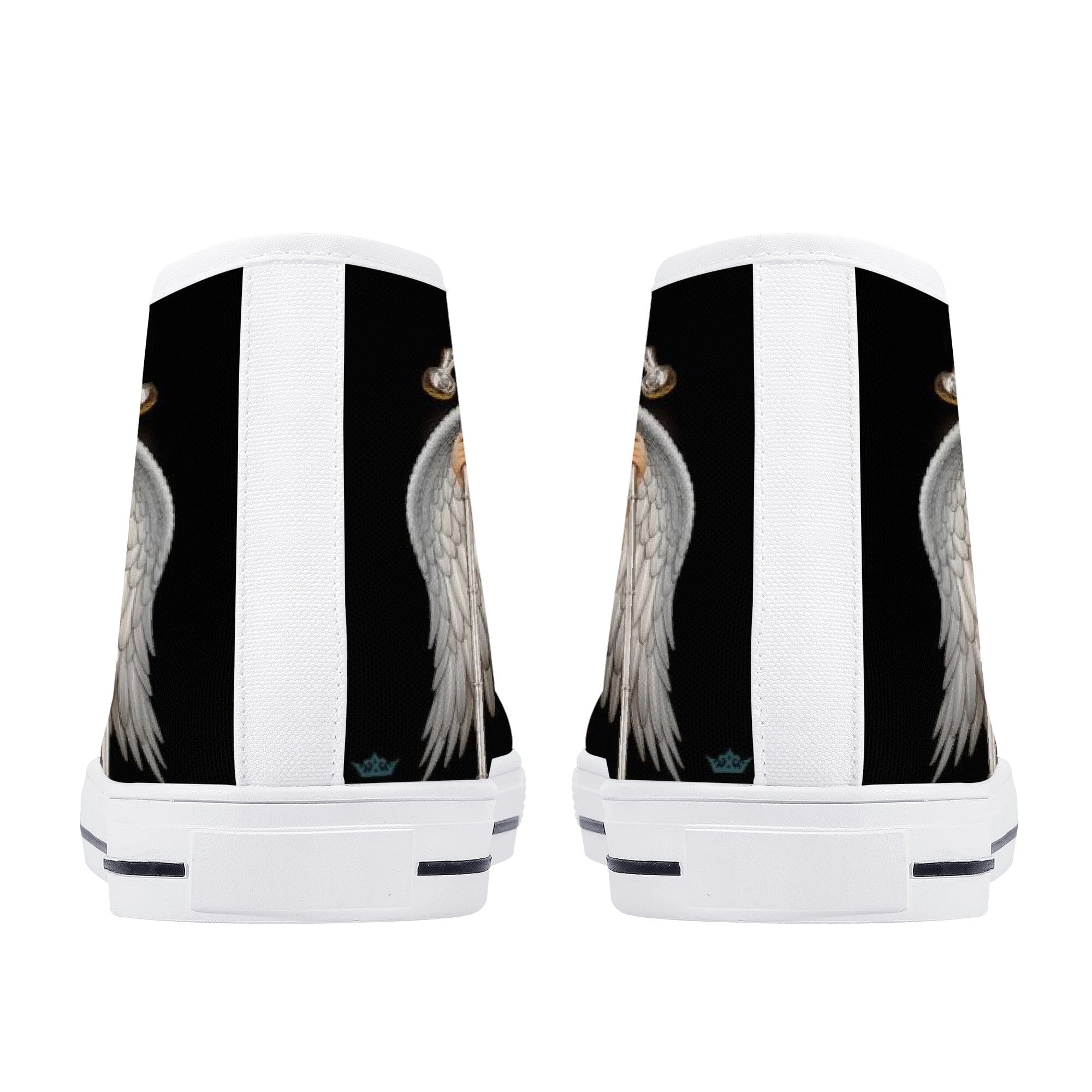 St. Raphael the Archangel Canvas High Top Shoes (Black/White) - VENXARA®