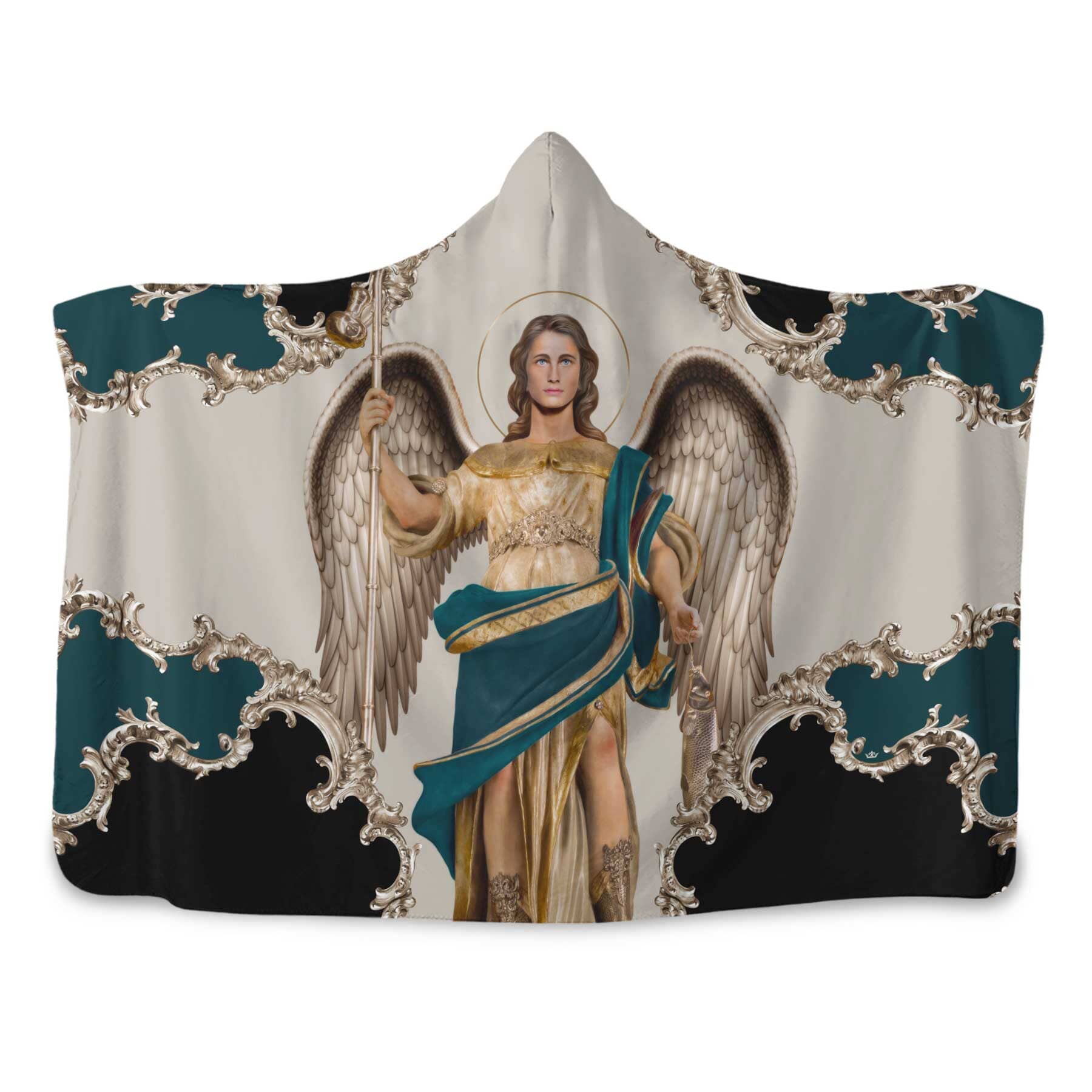 St. Raphael the Archangel Hooded Blanket (Baroque) - VENXARA®
