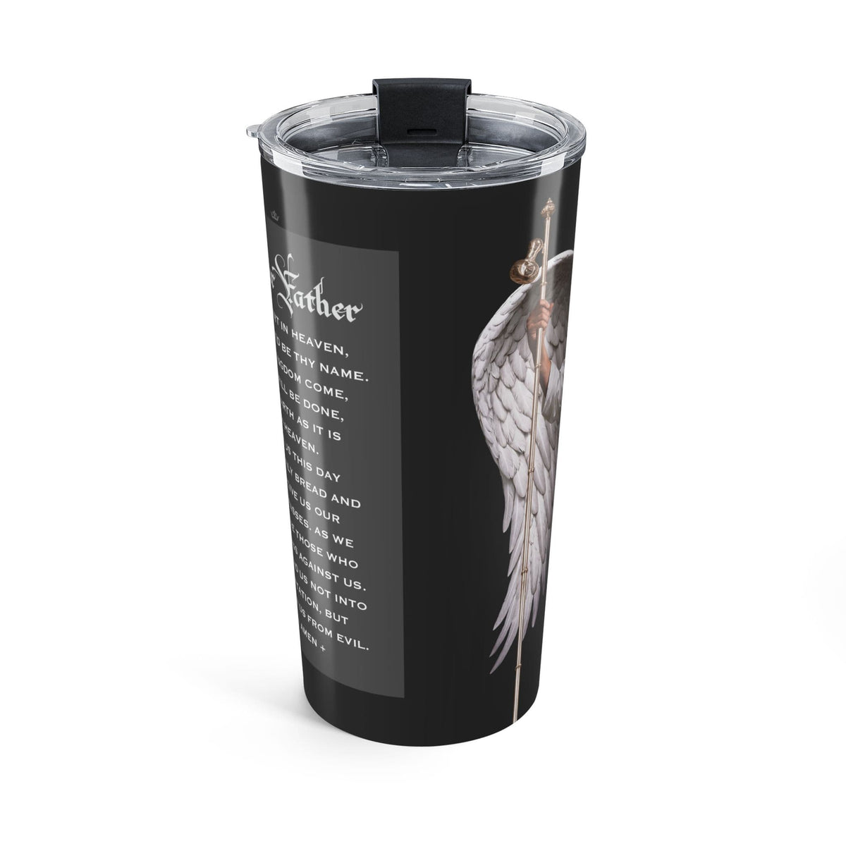 St. Raphael the Archangel Lord's Prayer Tumbler (Ash 20 oz) Copyright VENXARA