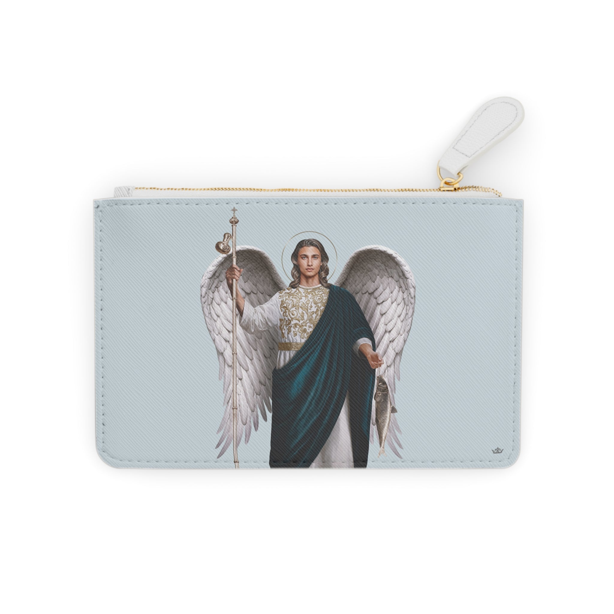 St. Raphael the Archangel Mini Clutch Pouch (Heavenly Blue) - VENXARA