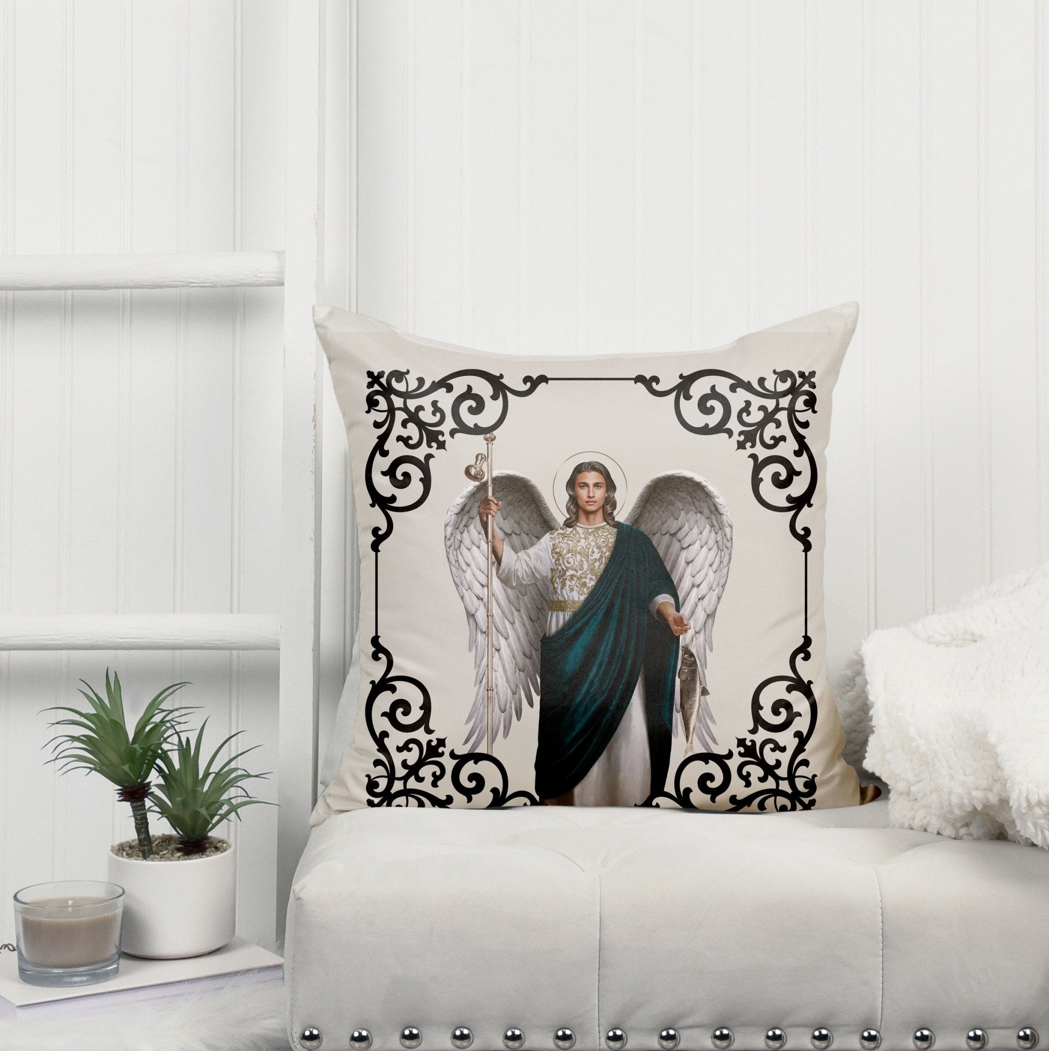 St. Raphael the Archangel Pillow - VENXARA®