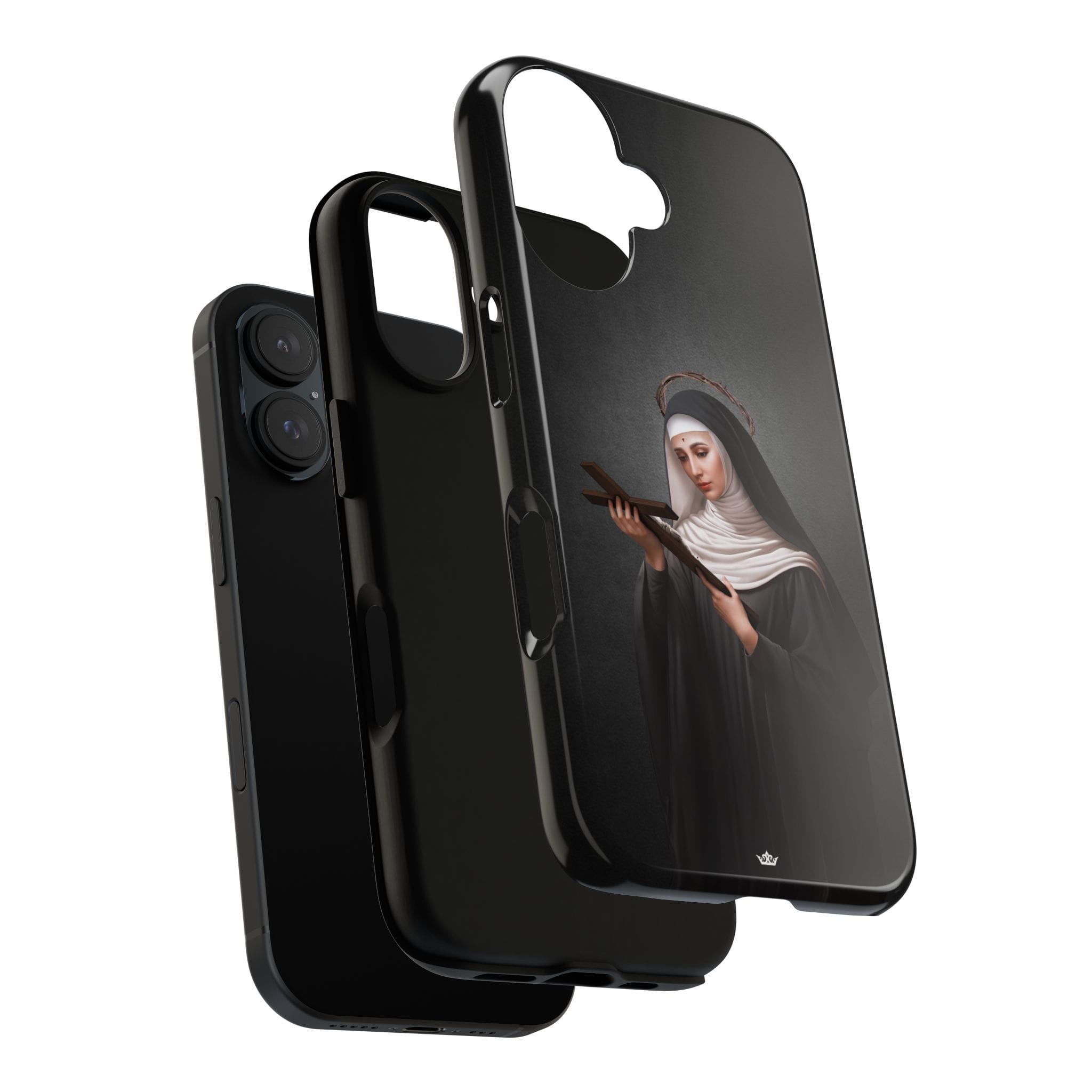 St. Rita of Cascia Hard Phone Case (Dark) Copyright VENXARA