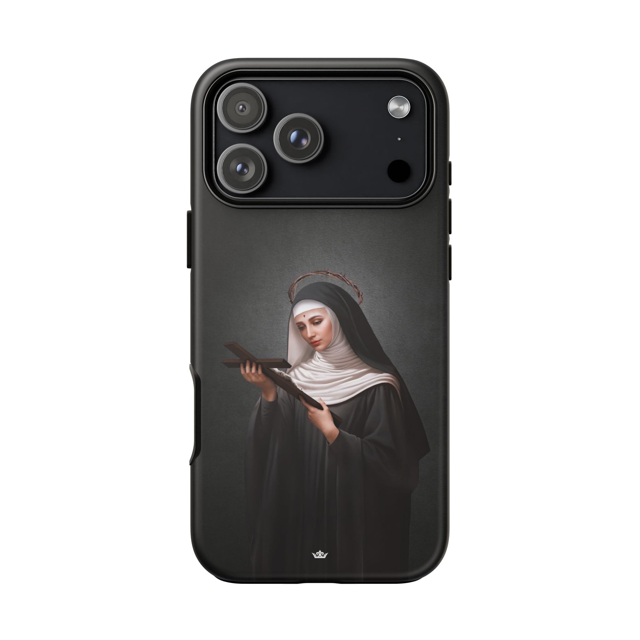 St. Rita of Cascia Hard Phone Case (Dark) Copyright VENXARA