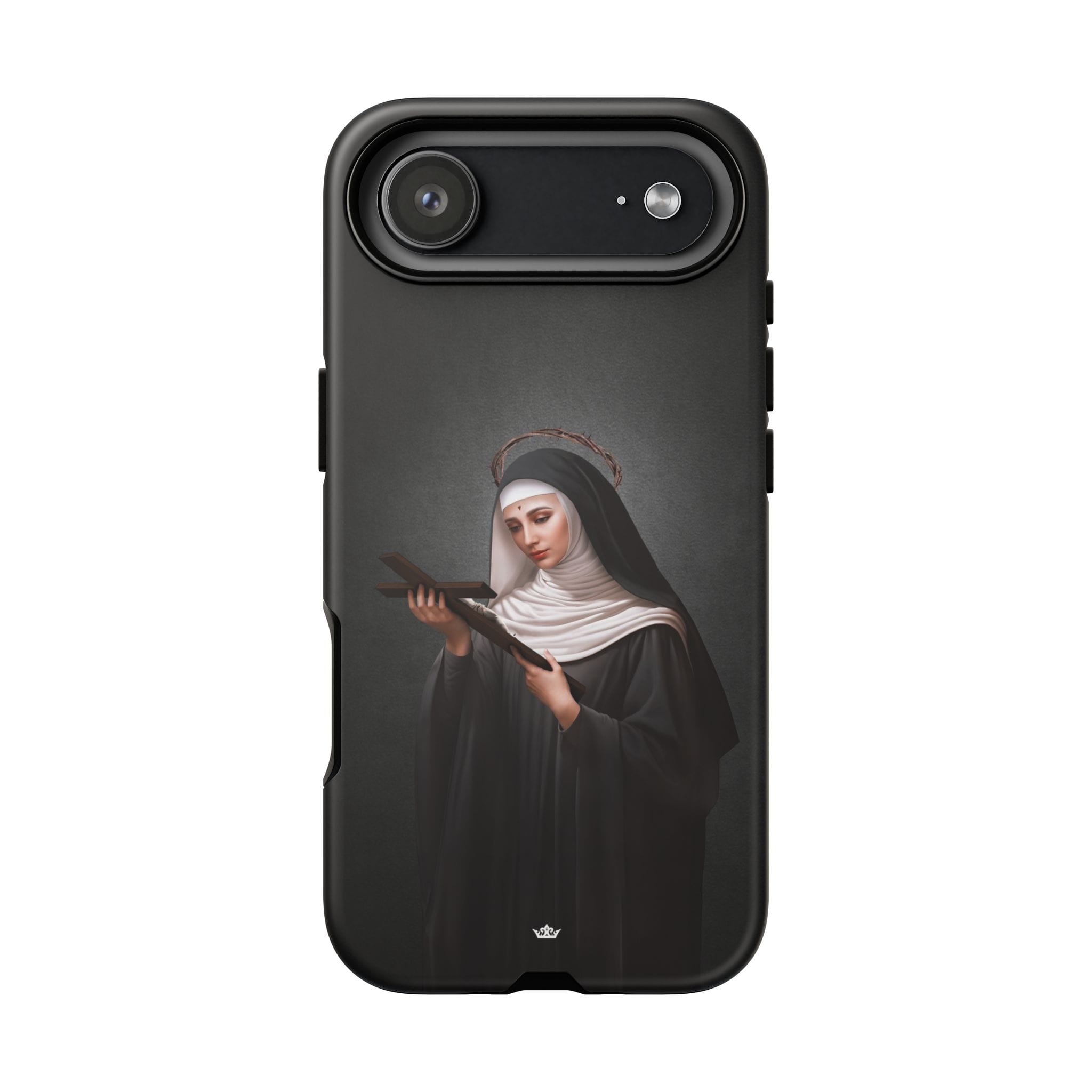 St. Rita of Cascia Hard Phone Case (Dark) Copyright VENXARA
