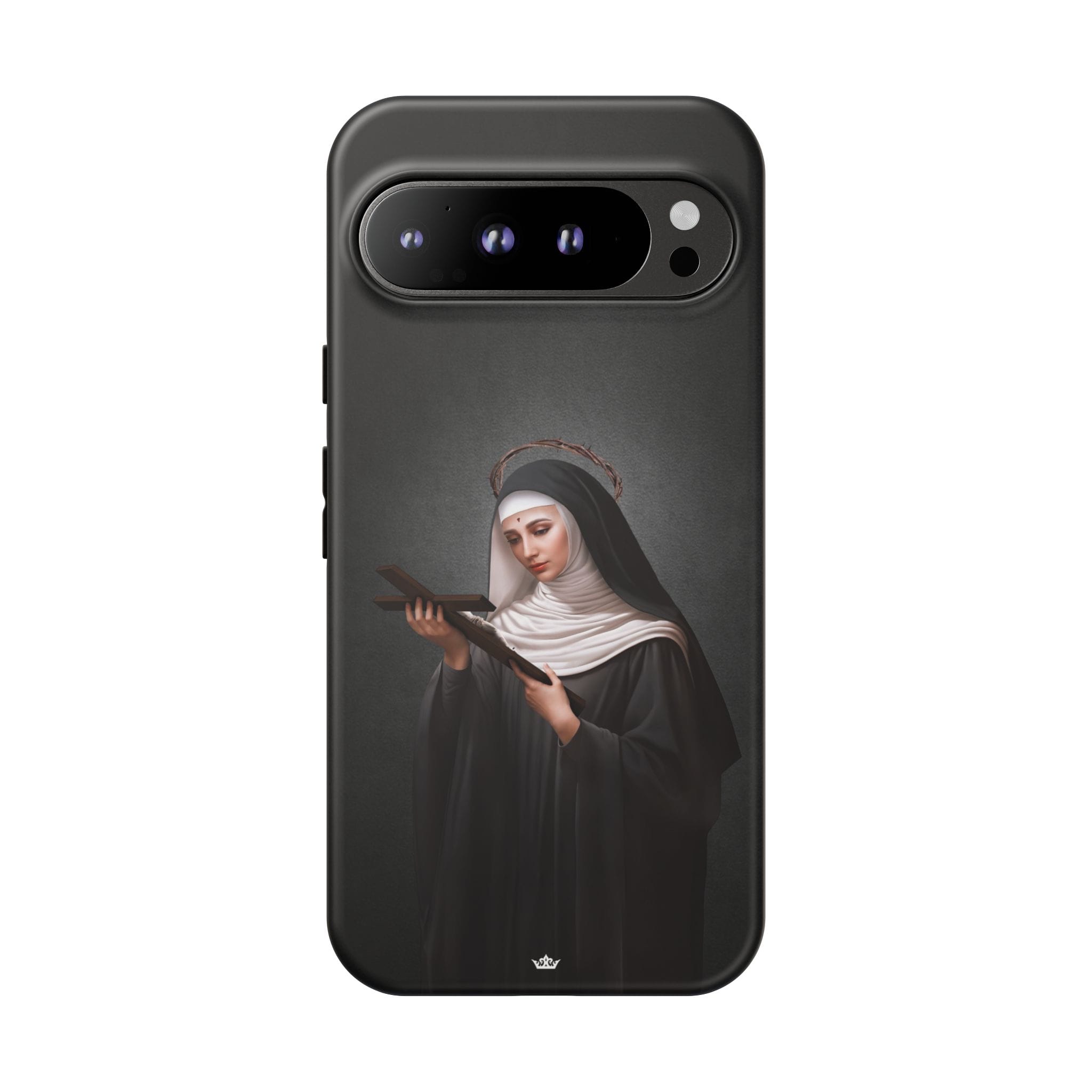 St. Rita of Cascia Hard Phone Case (Dark) Copyright VENXARA