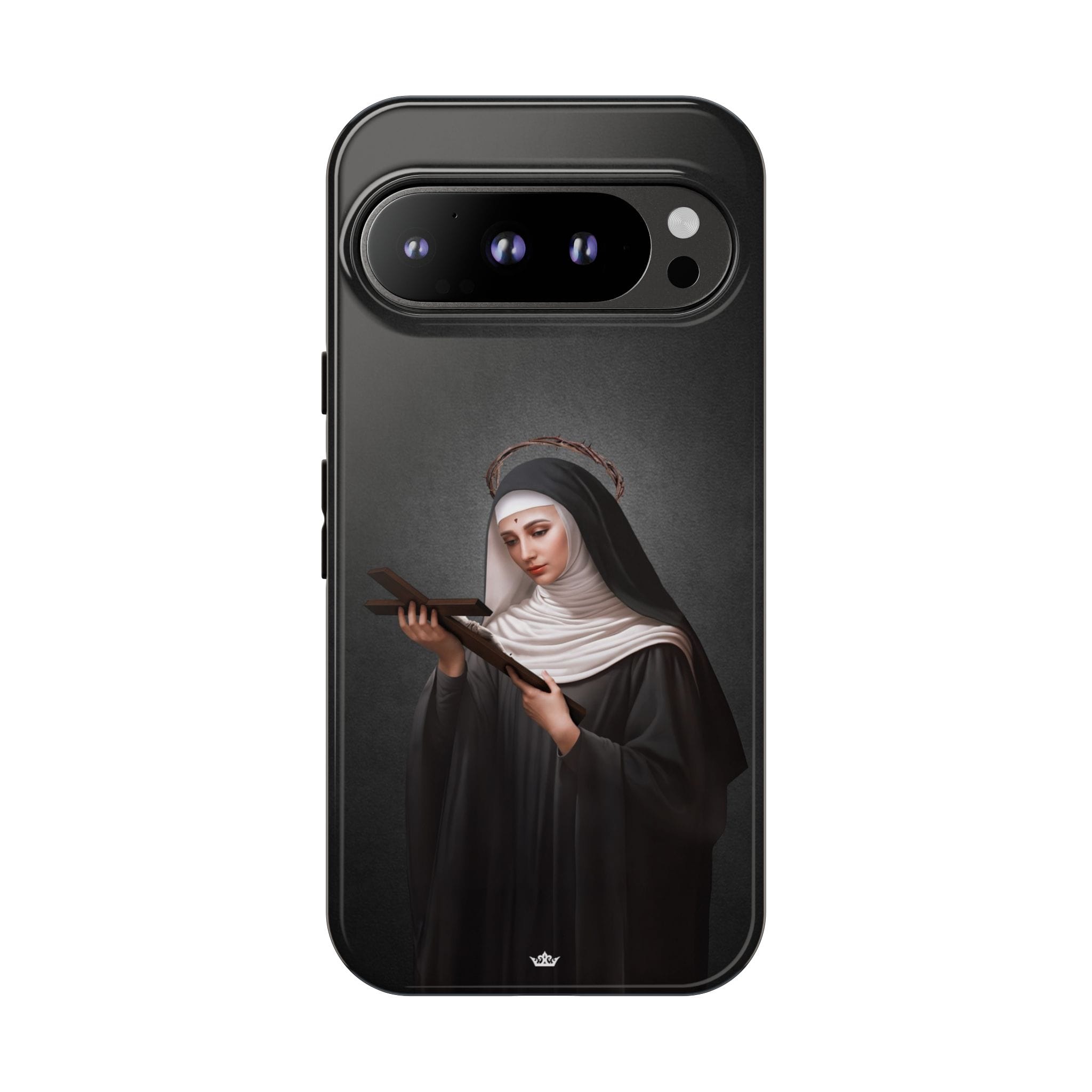 St. Rita of Cascia Hard Phone Case (Dark) Copyright VENXARA