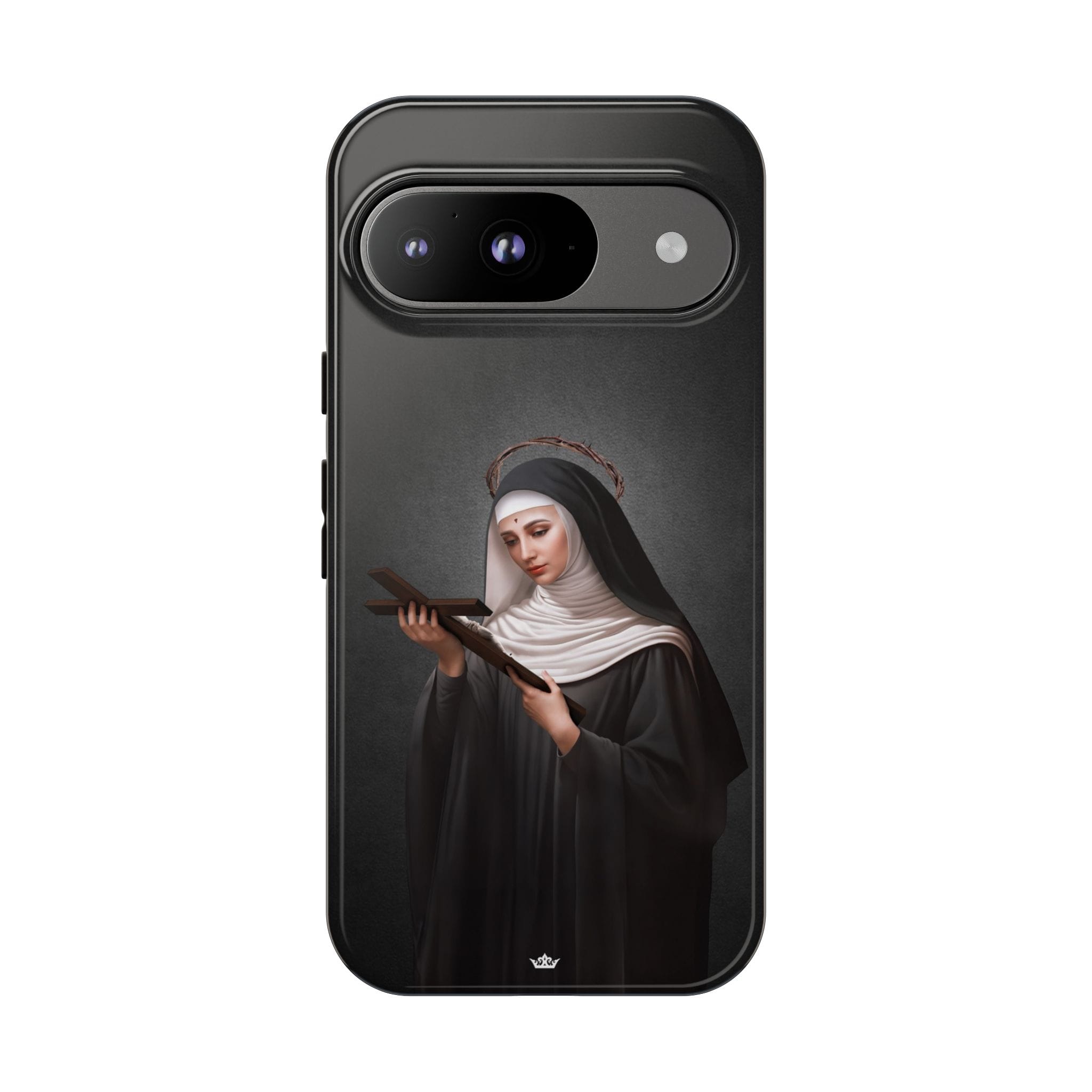 St. Rita of Cascia Hard Phone Case (Dark) Copyright VENXARA
