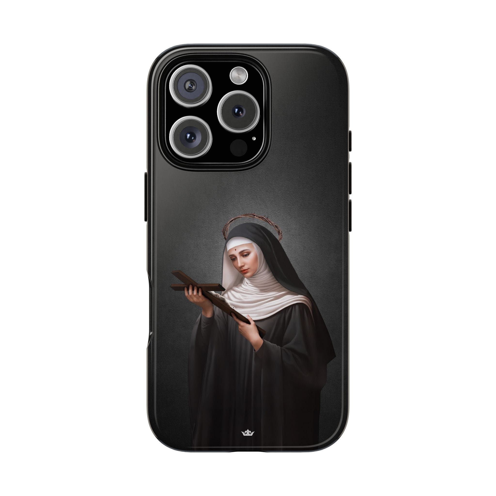 St. Rita of Cascia Hard Phone Case (Dark) Copyright VENXARA