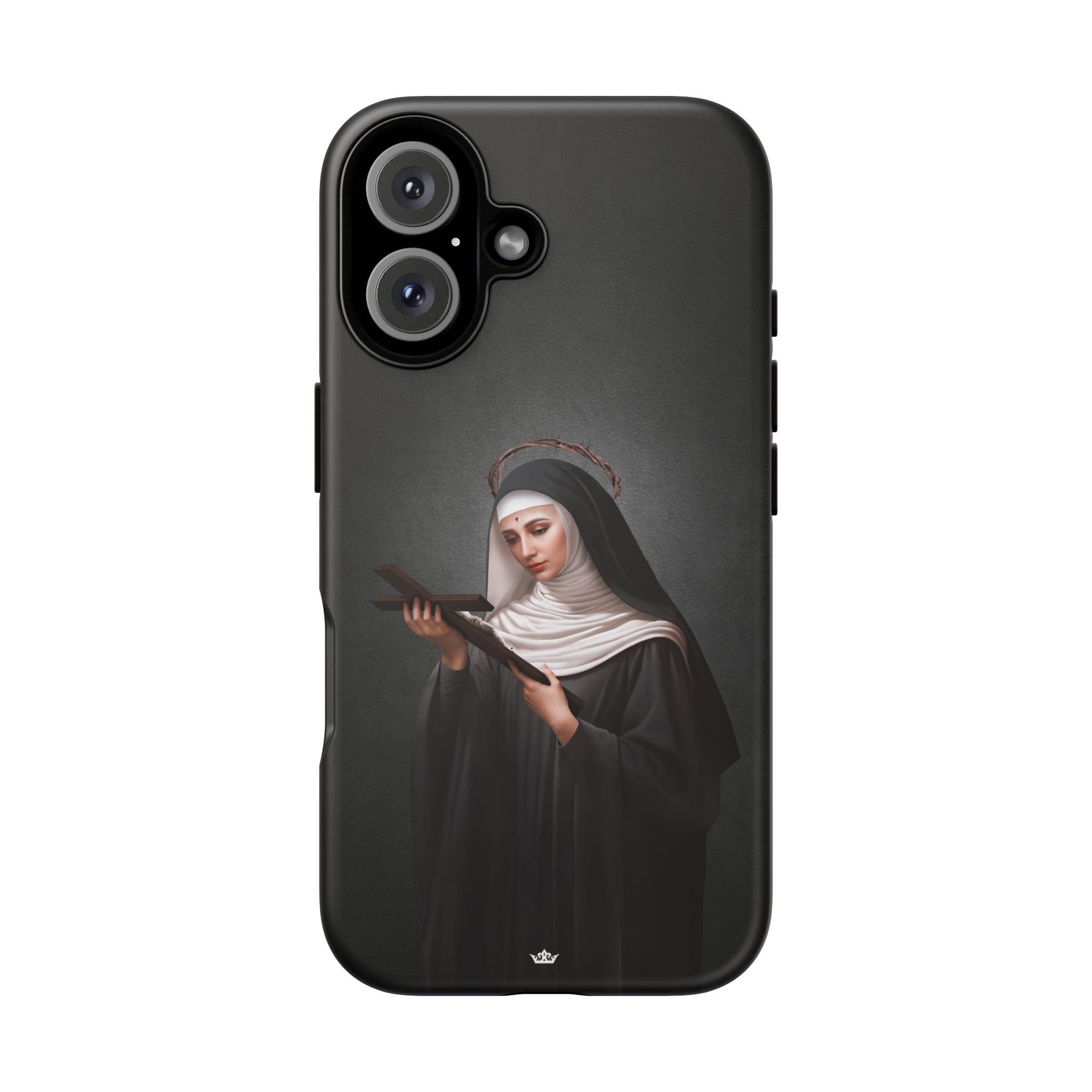 St. Rita of Cascia Hard Phone Case (Dark) Copyright VENXARA