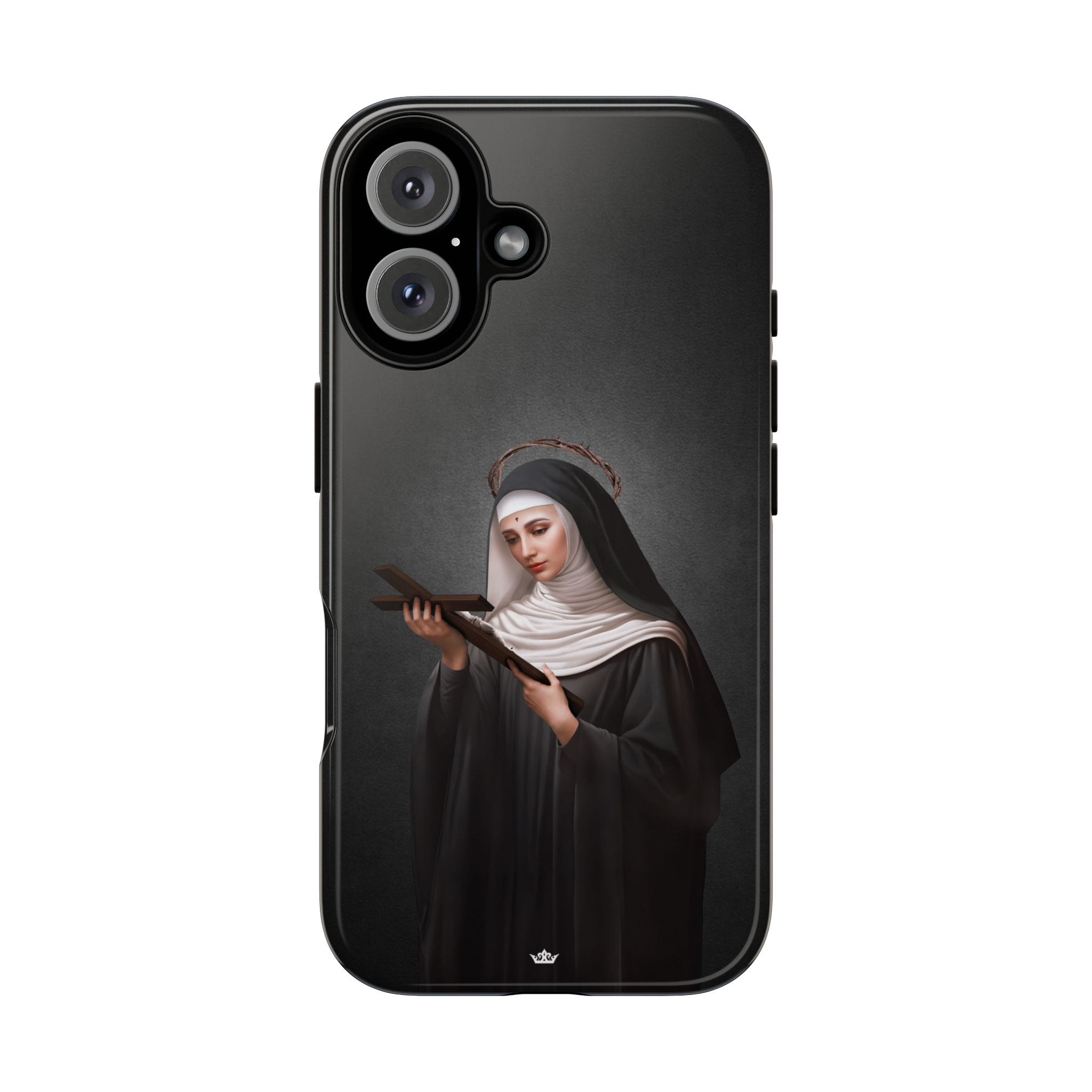 St. Rita of Cascia Hard Phone Case (Dark) Copyright VENXARA