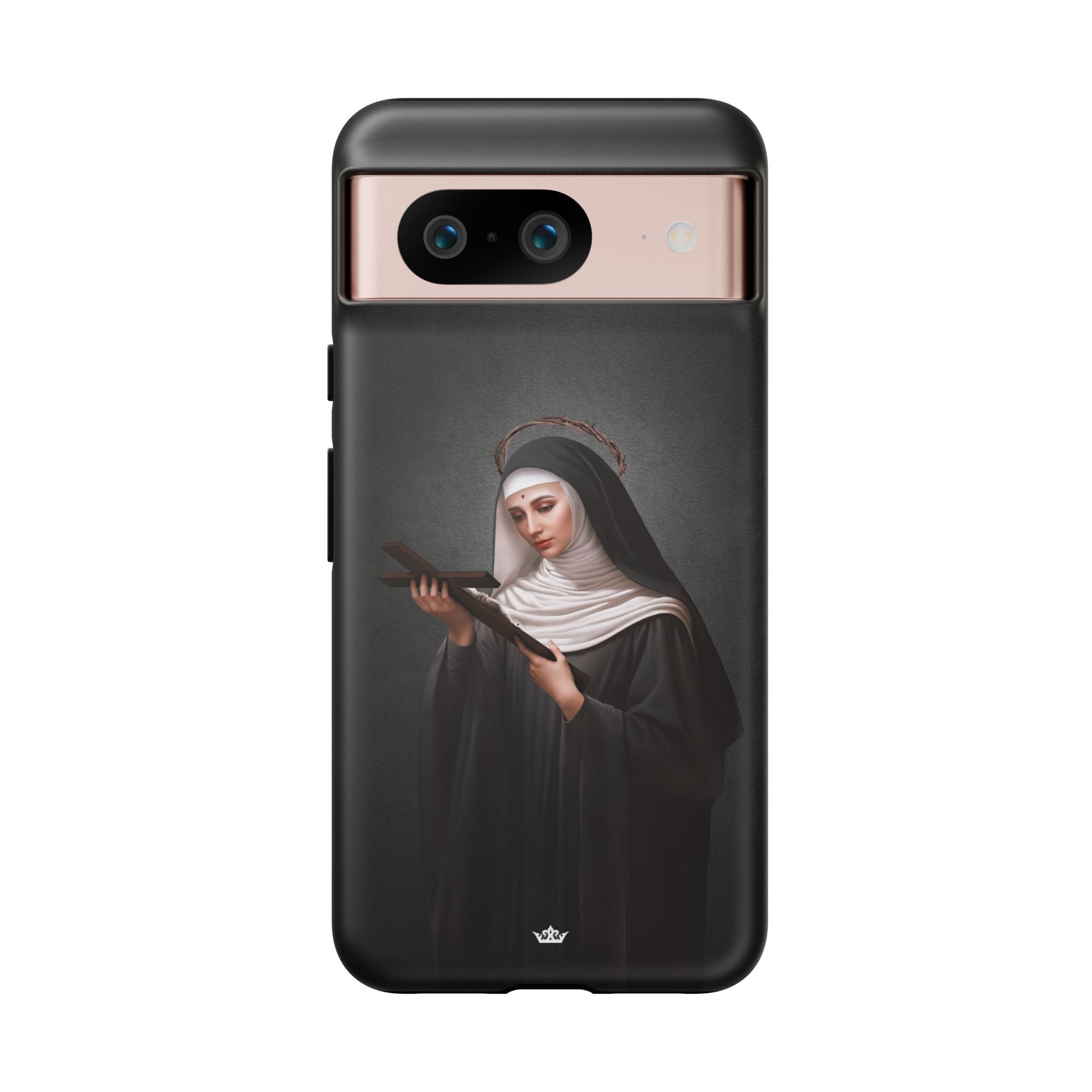 St. Rita of Cascia Hard Phone Case (Dark) Copyright VENXARA