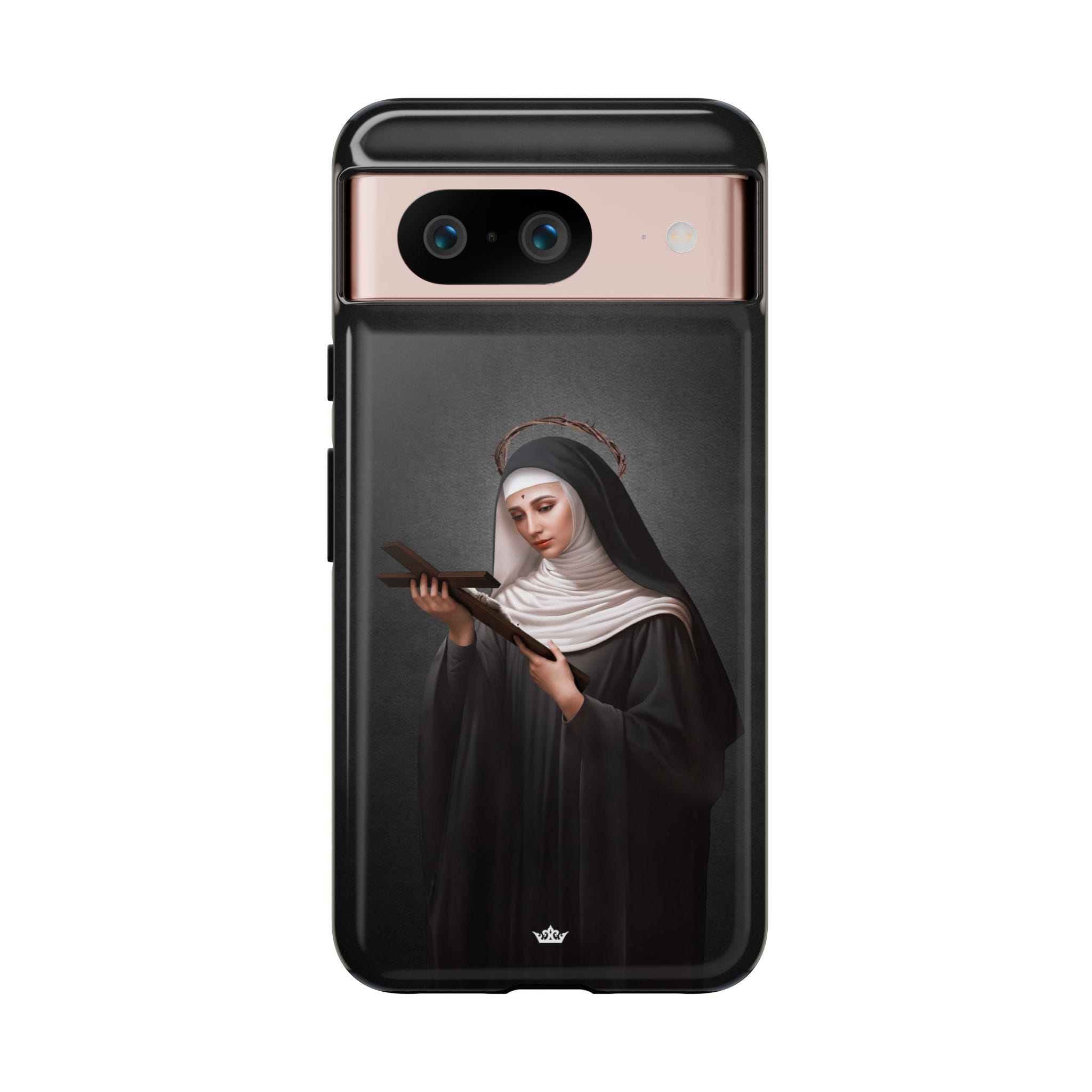 St. Rita of Cascia Hard Phone Case (Dark) Copyright VENXARA