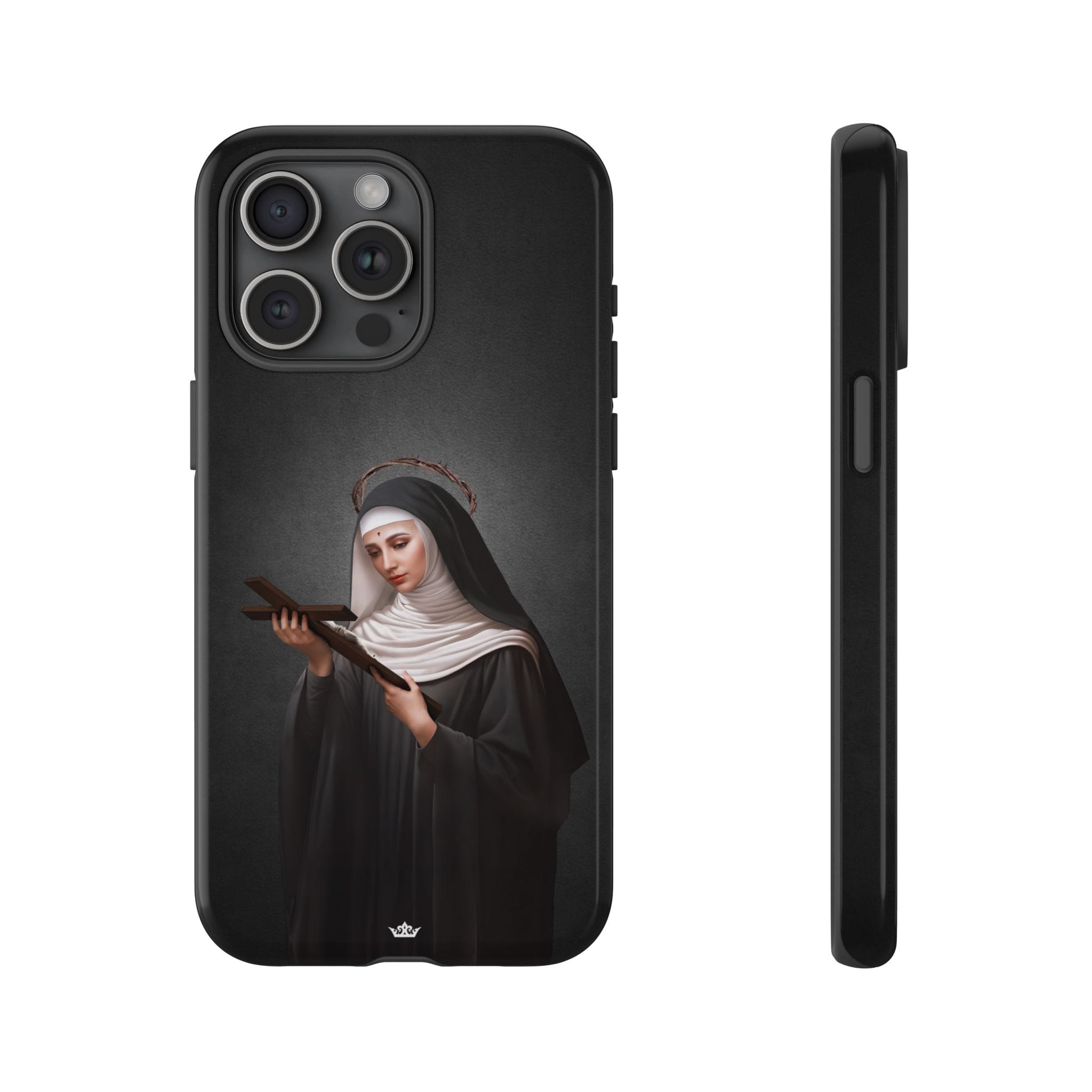 St. Rita of Cascia Hard Phone Case (Dark) Copyright VENXARA