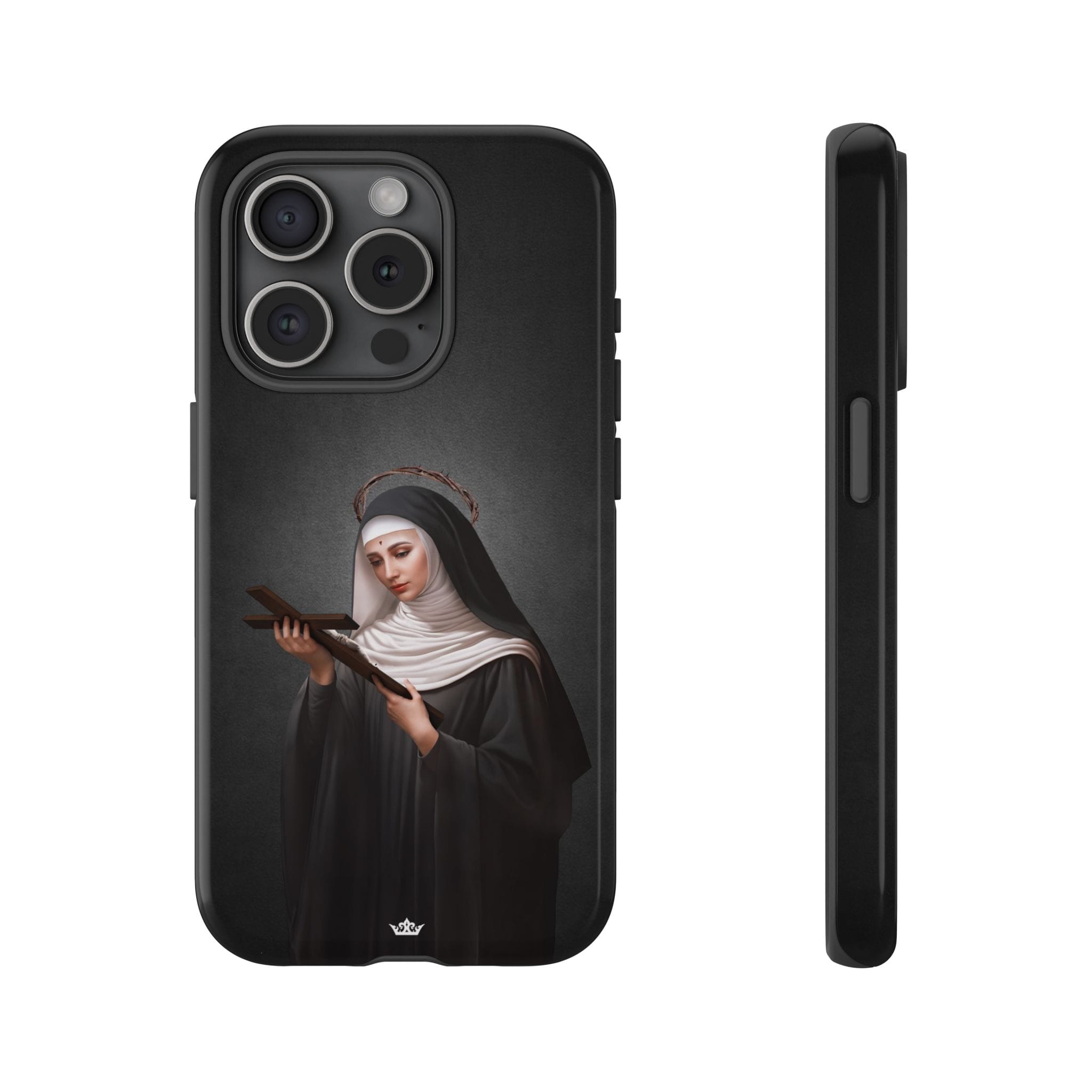 St. Rita of Cascia Hard Phone Case (Dark) Copyright VENXARA