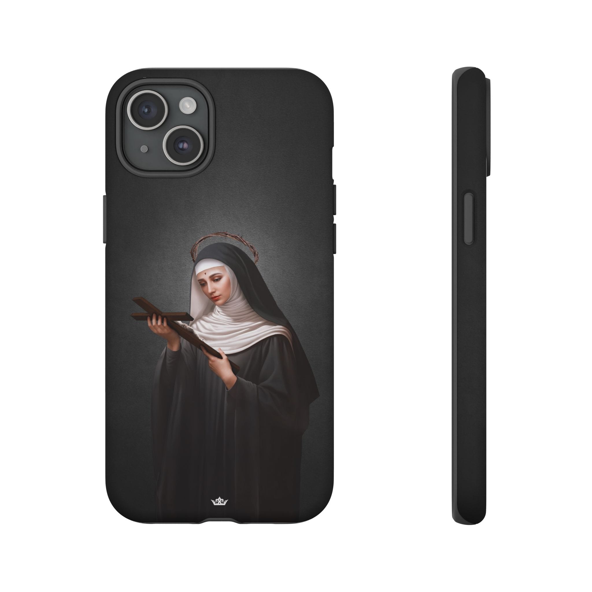 St. Rita of Cascia Hard Phone Case (Dark) Copyright VENXARA