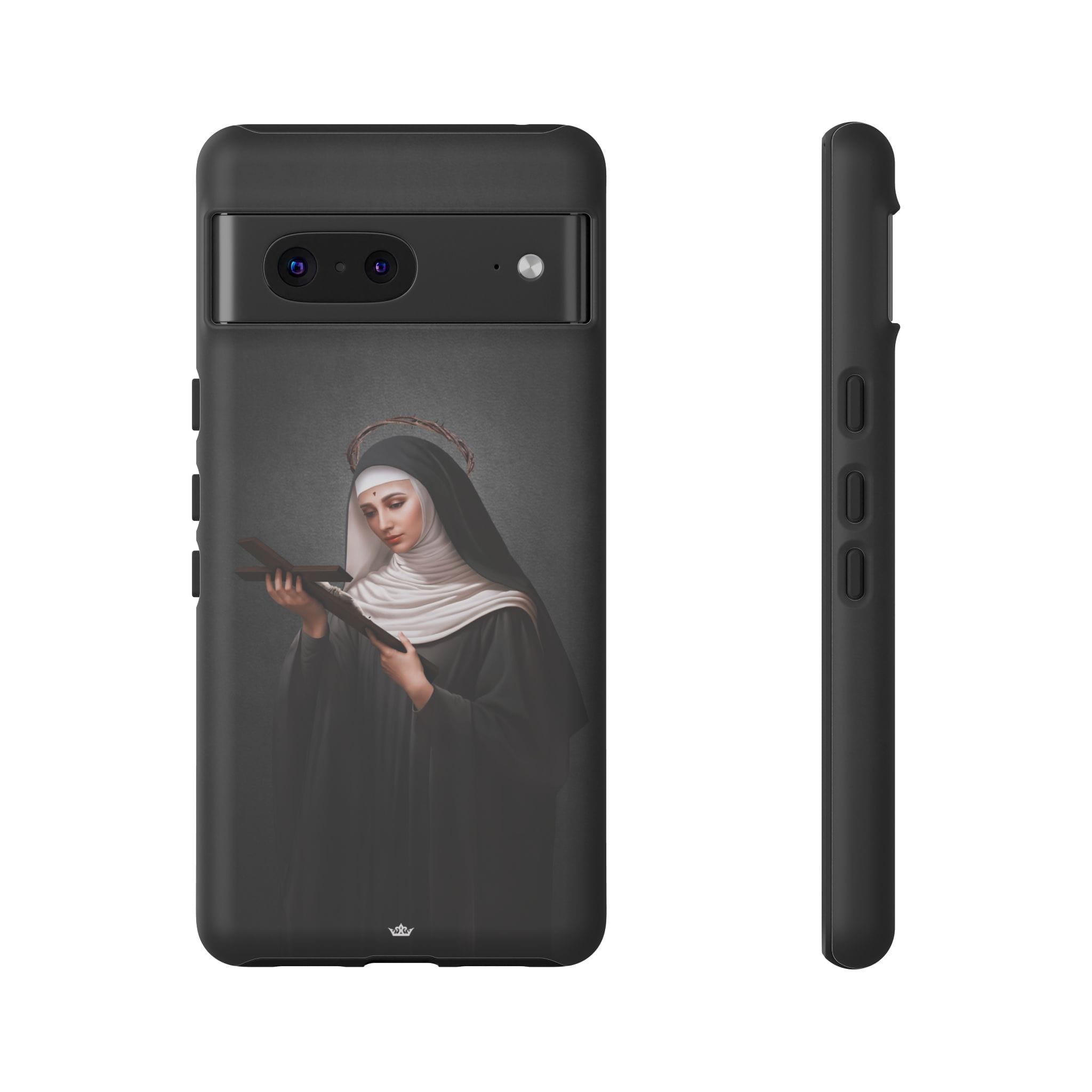 St. Rita of Cascia Hard Phone Case (Dark) Copyright VENXARA