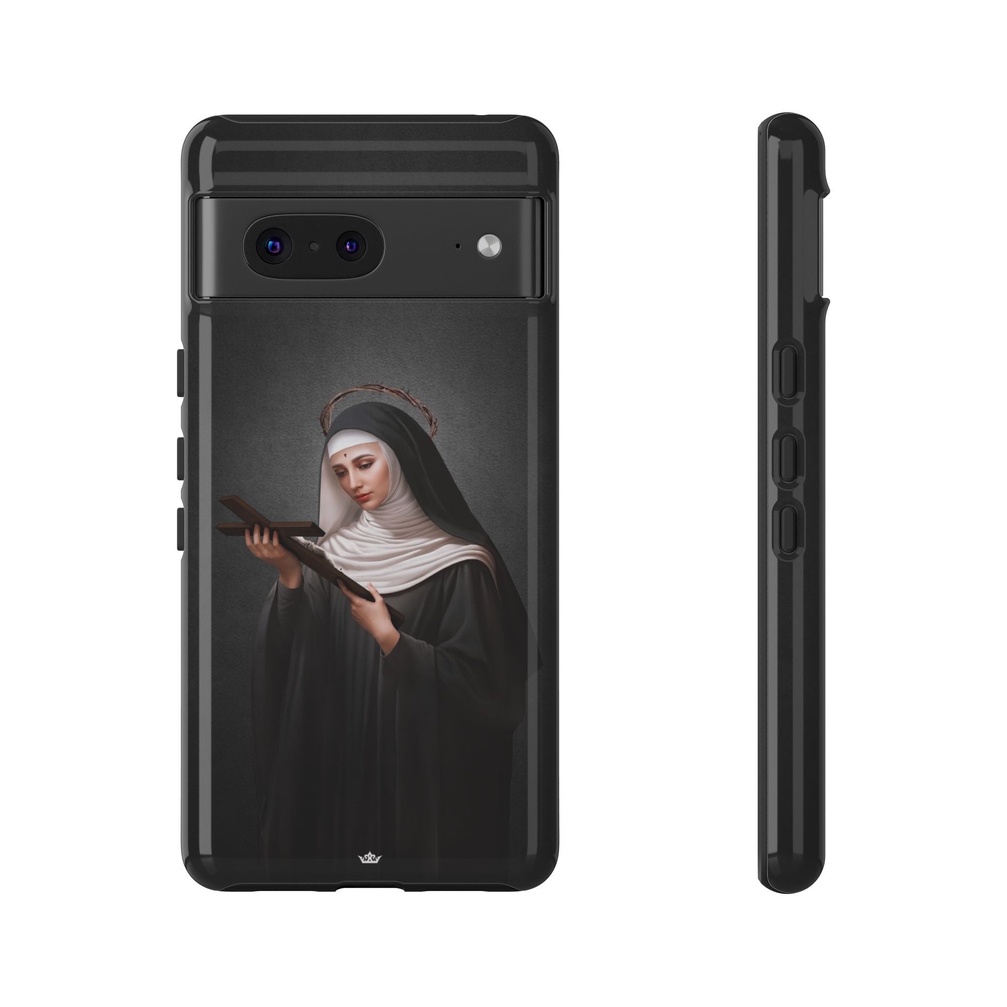 St. Rita of Cascia Hard Phone Case (Dark) Copyright VENXARA