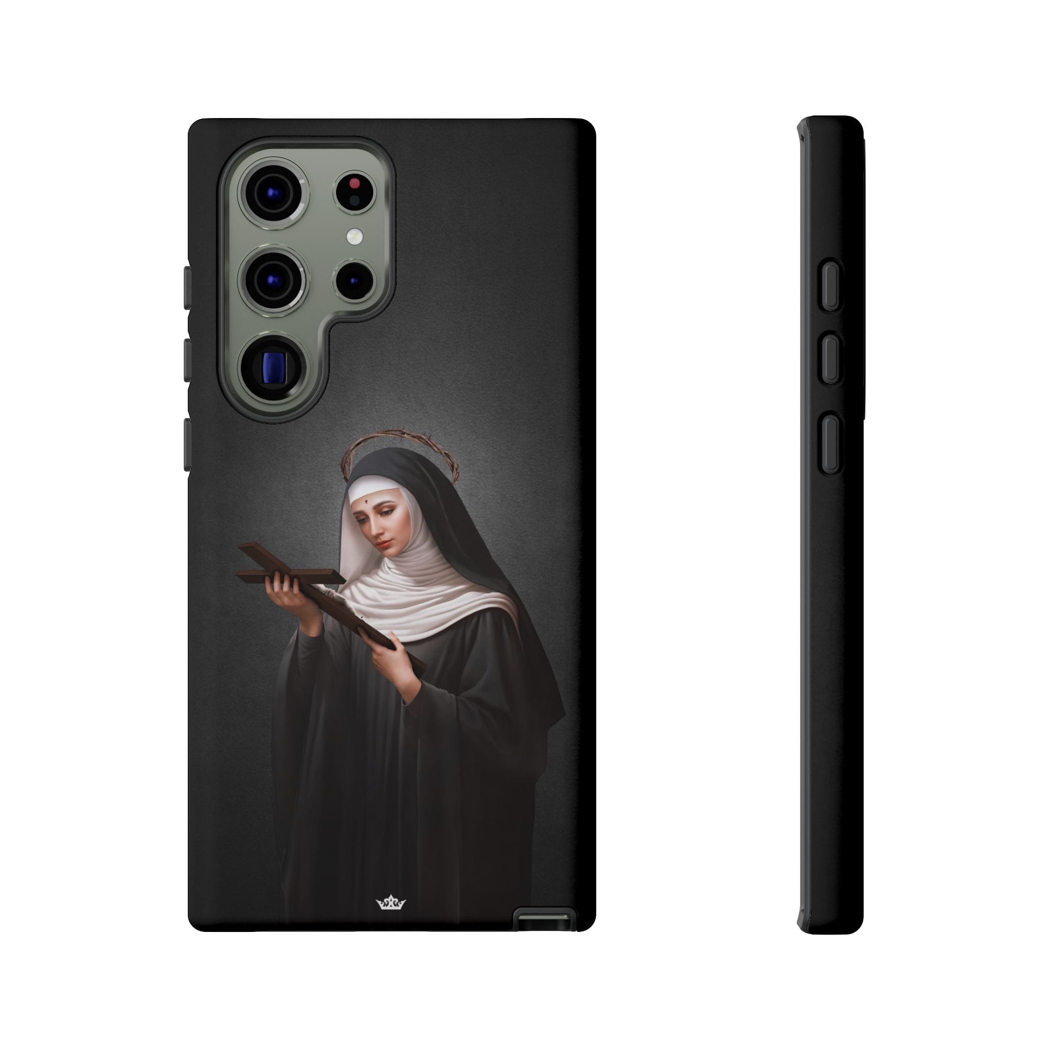 St. Rita of Cascia Hard Phone Case (Dark) Copyright VENXARA