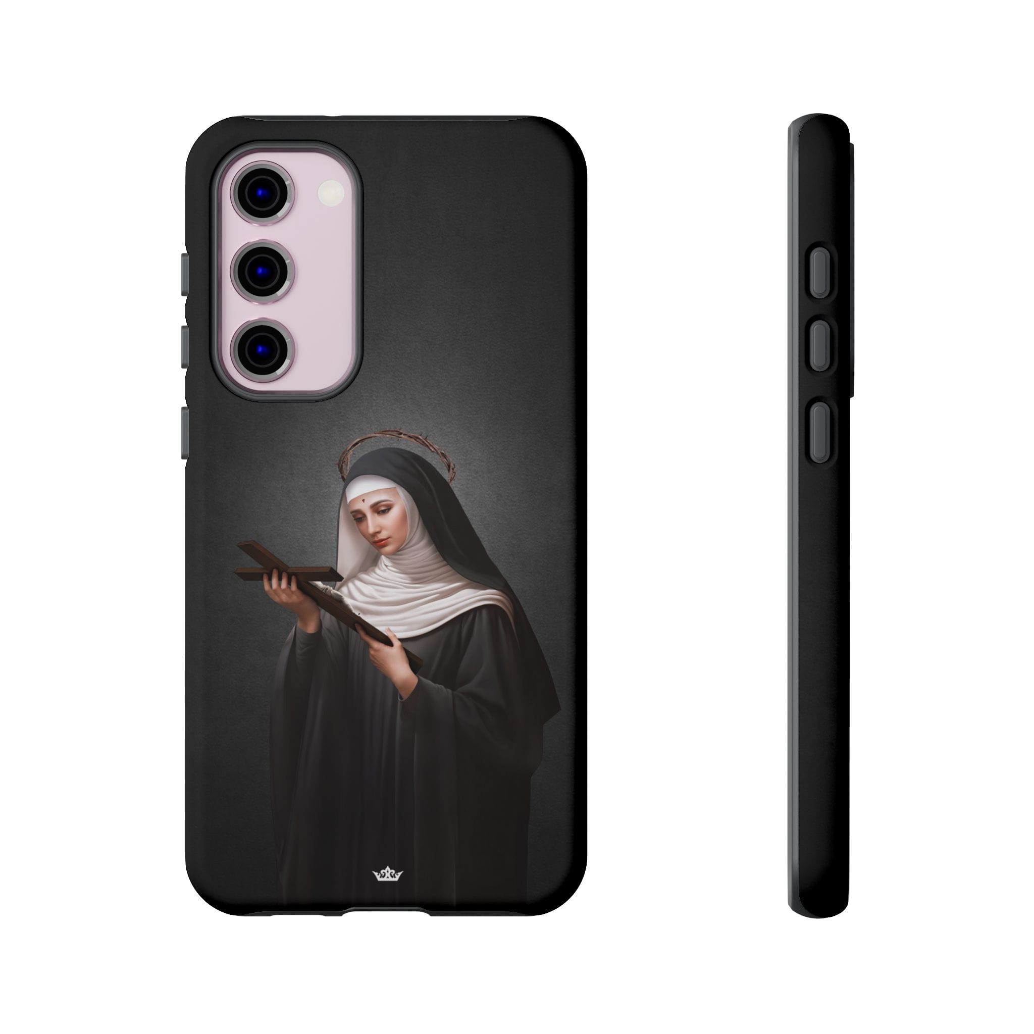 St. Rita of Cascia Hard Phone Case (Dark) Copyright VENXARA