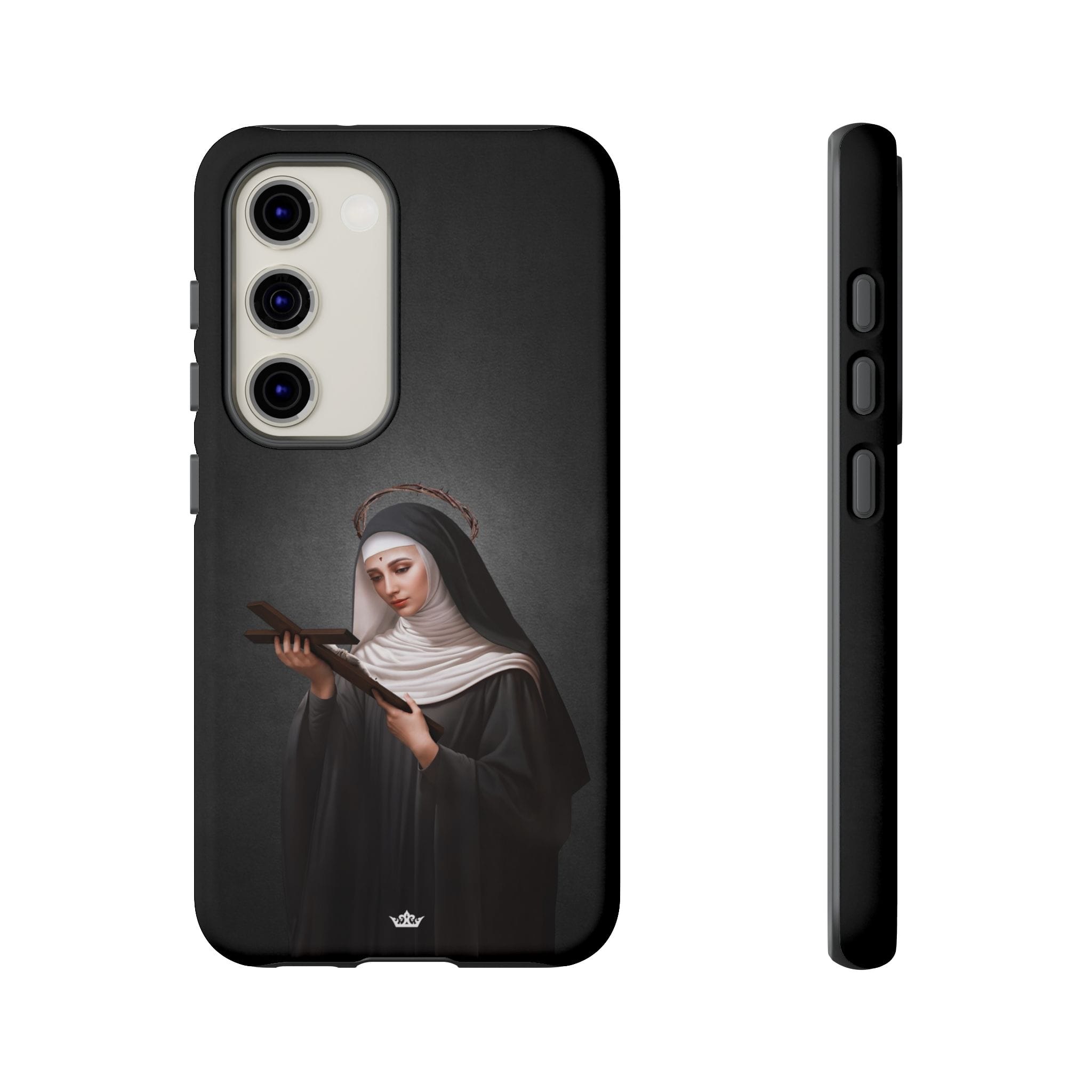 St. Rita of Cascia Hard Phone Case (Dark) Copyright VENXARA