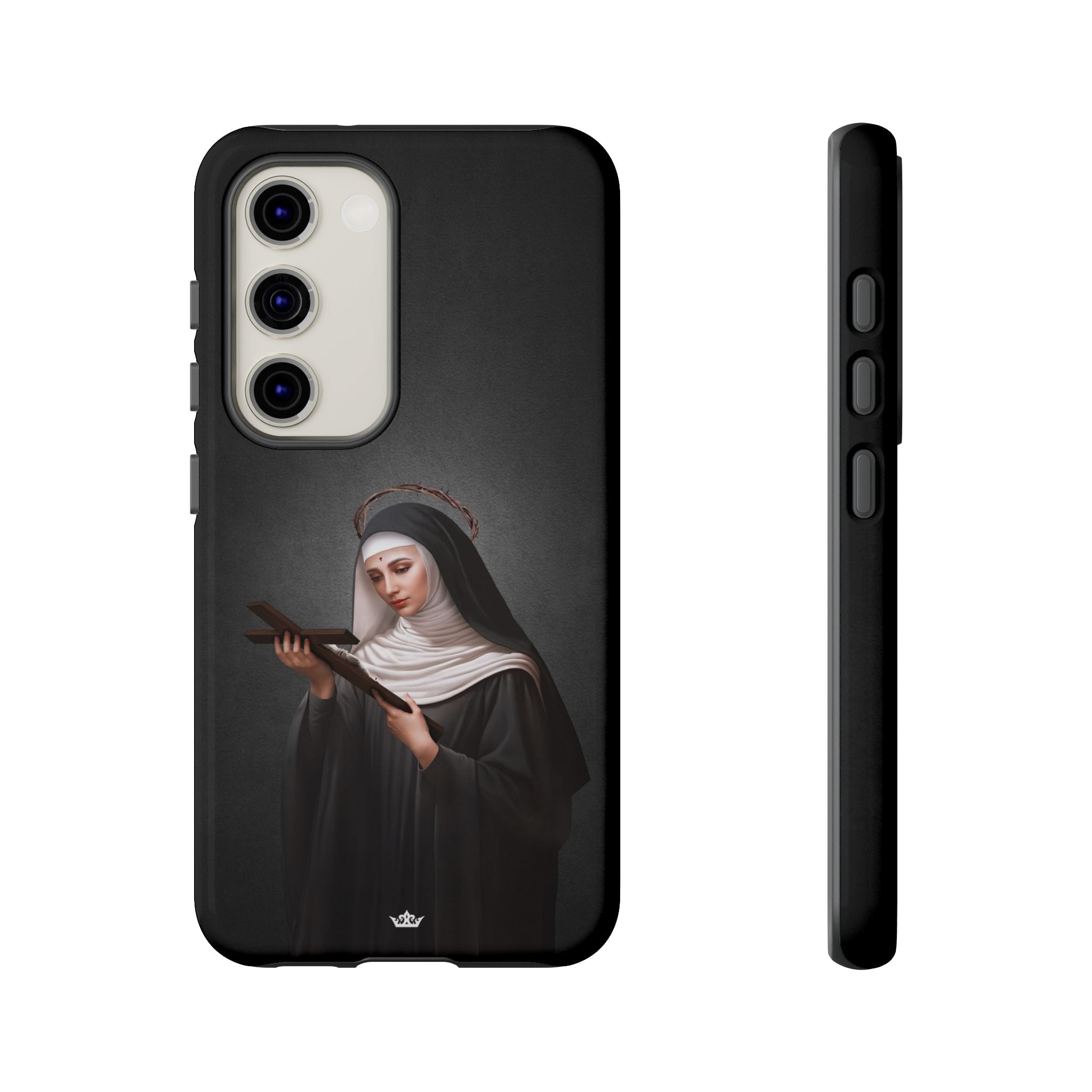 St. Rita of Cascia Hard Phone Case (Dark) Copyright VENXARA