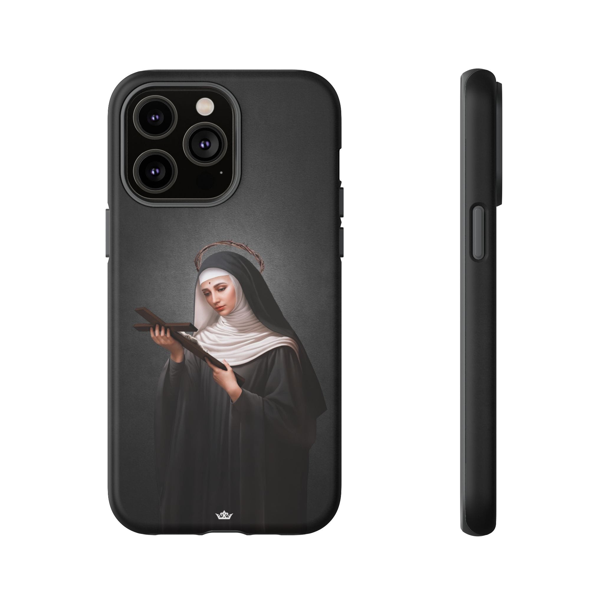 St. Rita of Cascia Hard Phone Case (Dark) Copyright VENXARA