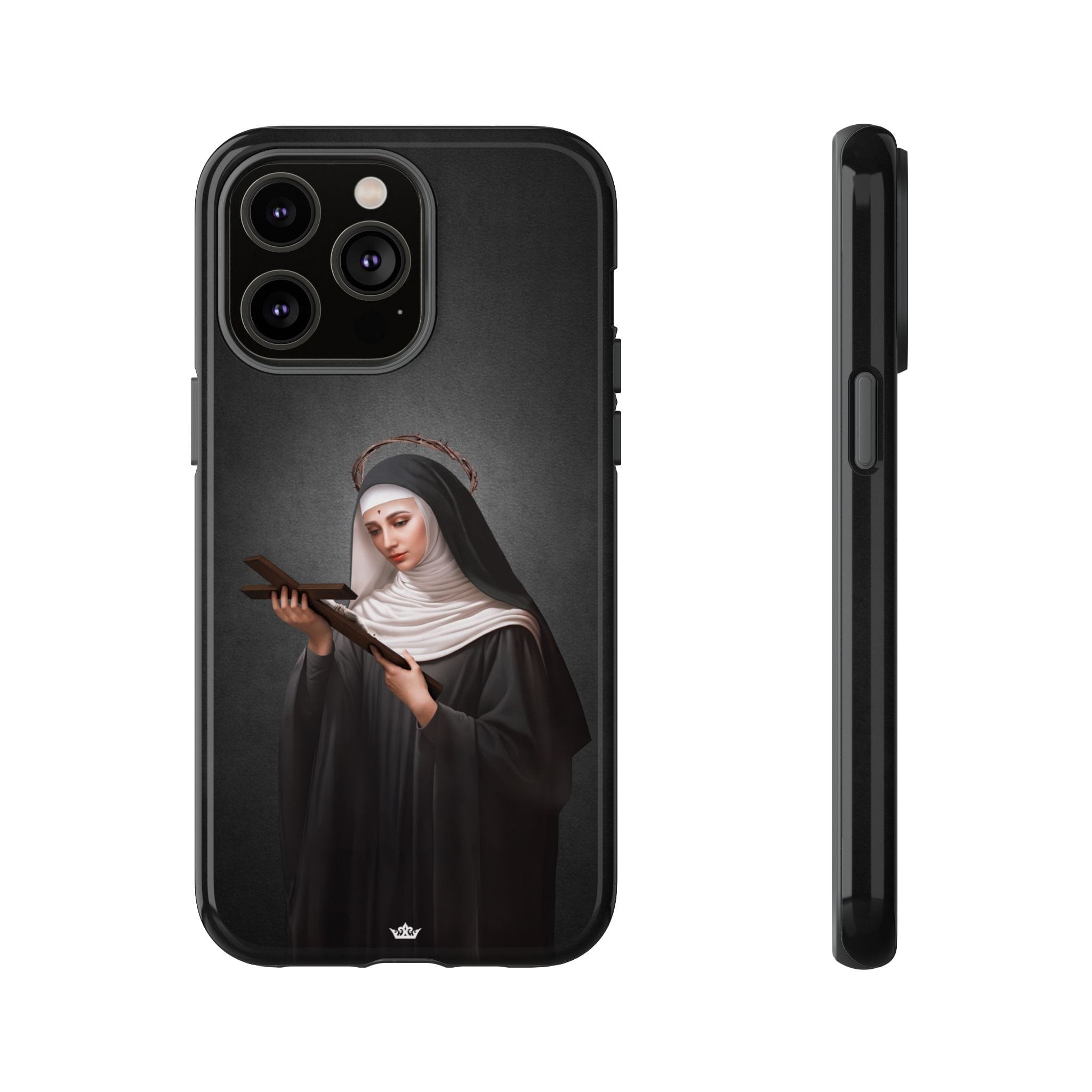 St. Rita of Cascia Hard Phone Case (Dark) Copyright VENXARA