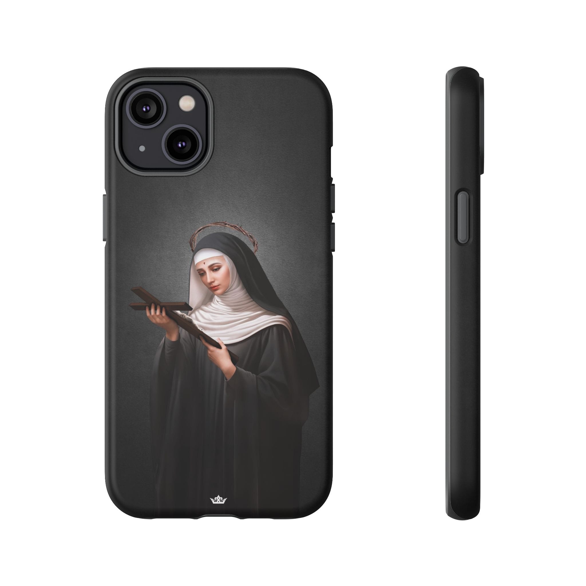 St. Rita of Cascia Hard Phone Case (Dark) Copyright VENXARA