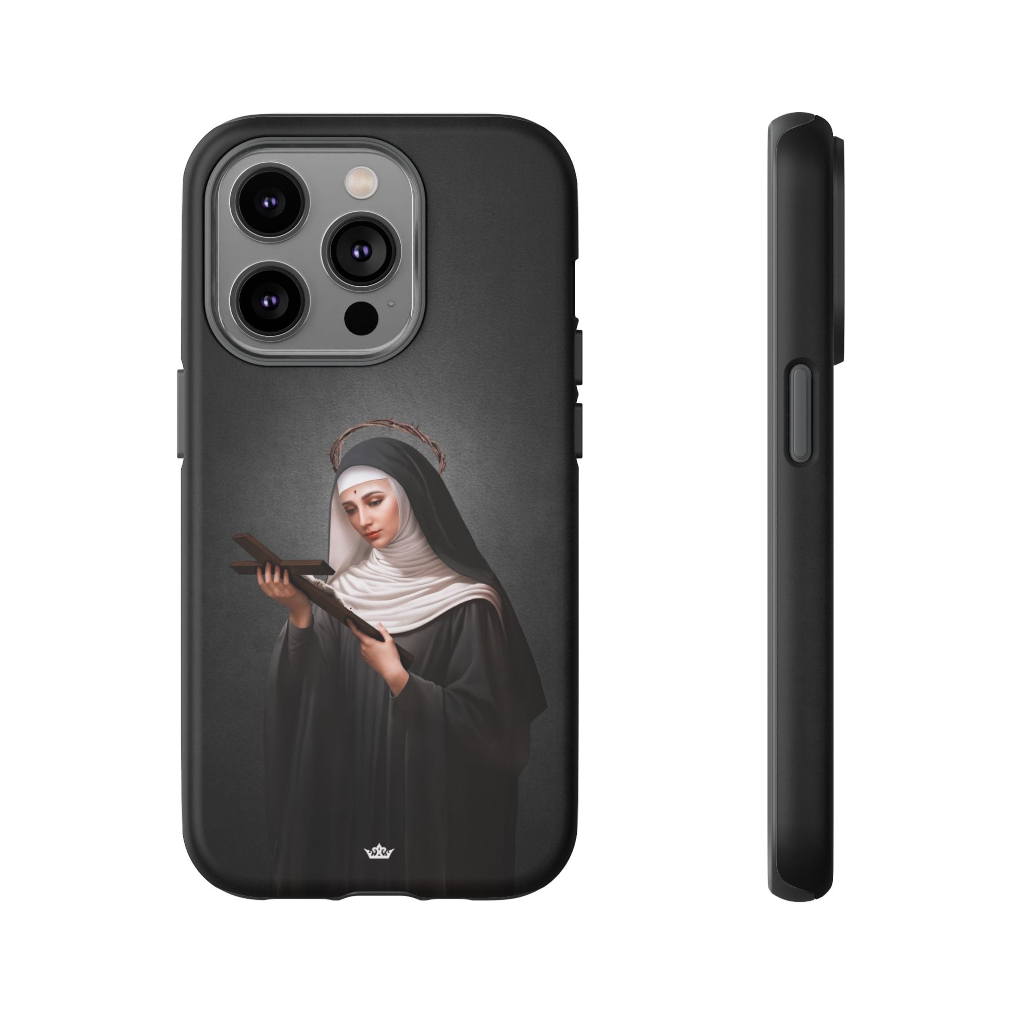 St. Rita of Cascia Hard Phone Case (Dark) Copyright VENXARA