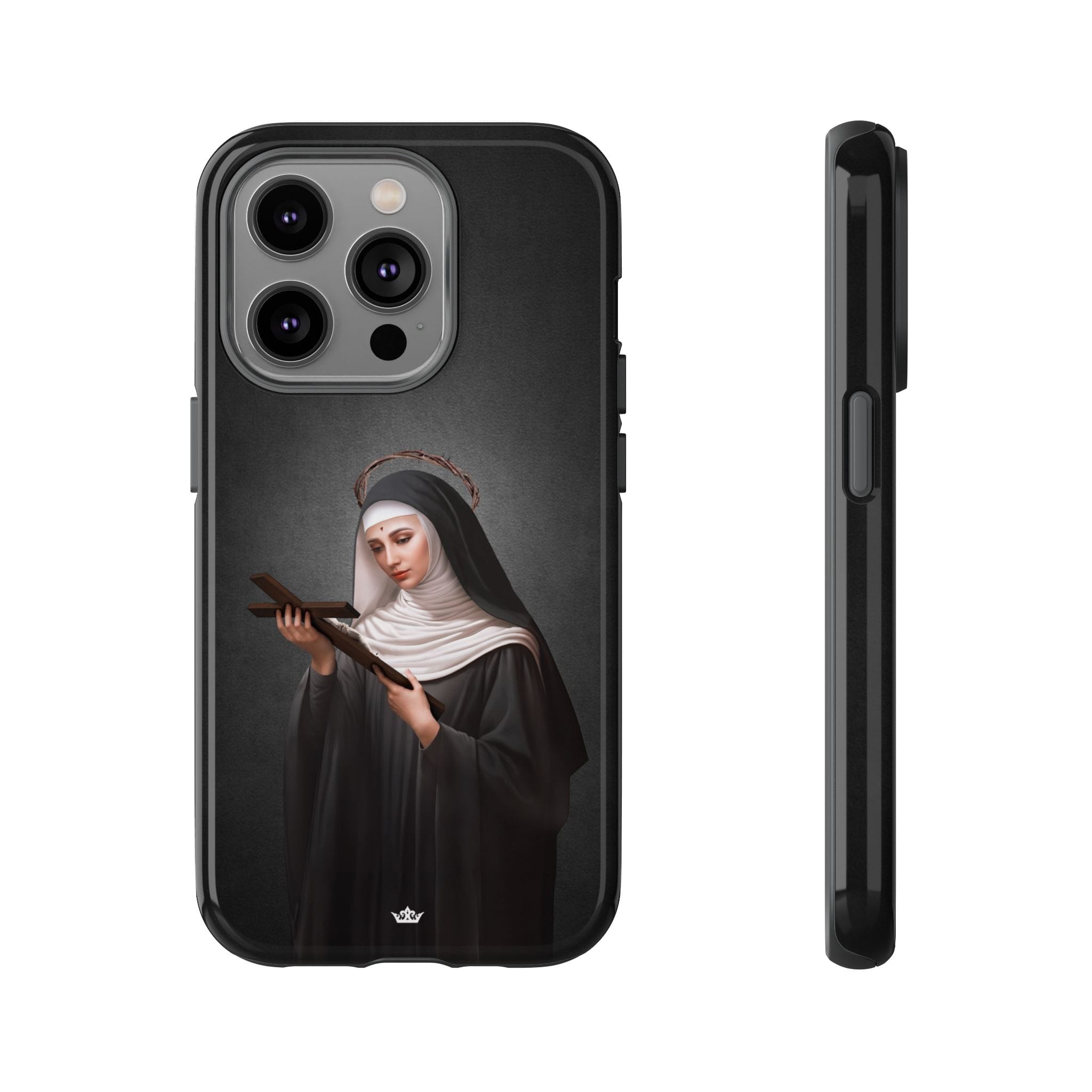 St. Rita of Cascia Hard Phone Case (Dark) Copyright VENXARA