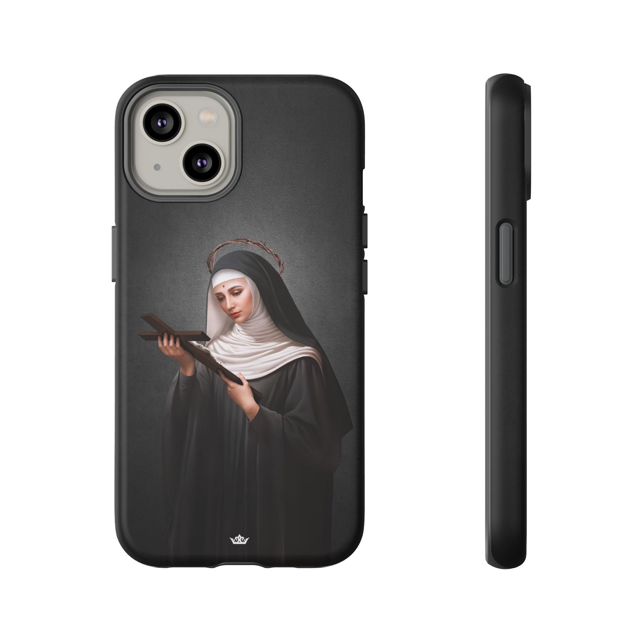 St. Rita of Cascia Hard Phone Case (Dark) Copyright VENXARA