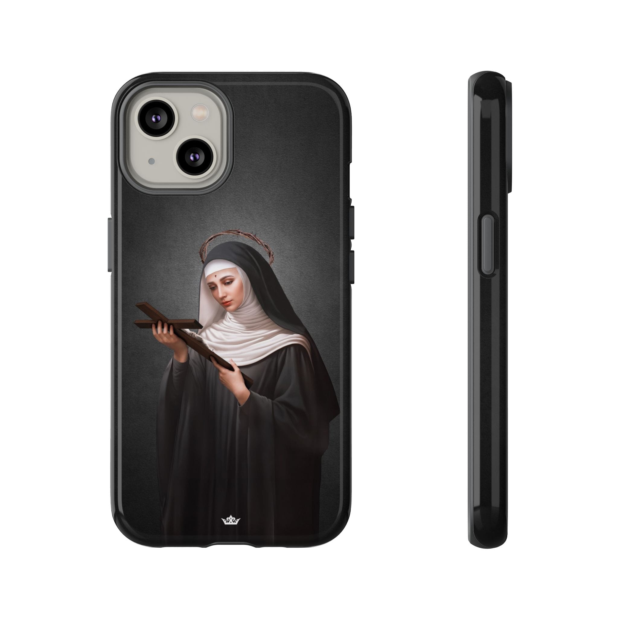 St. Rita of Cascia Hard Phone Case (Dark) Copyright VENXARA