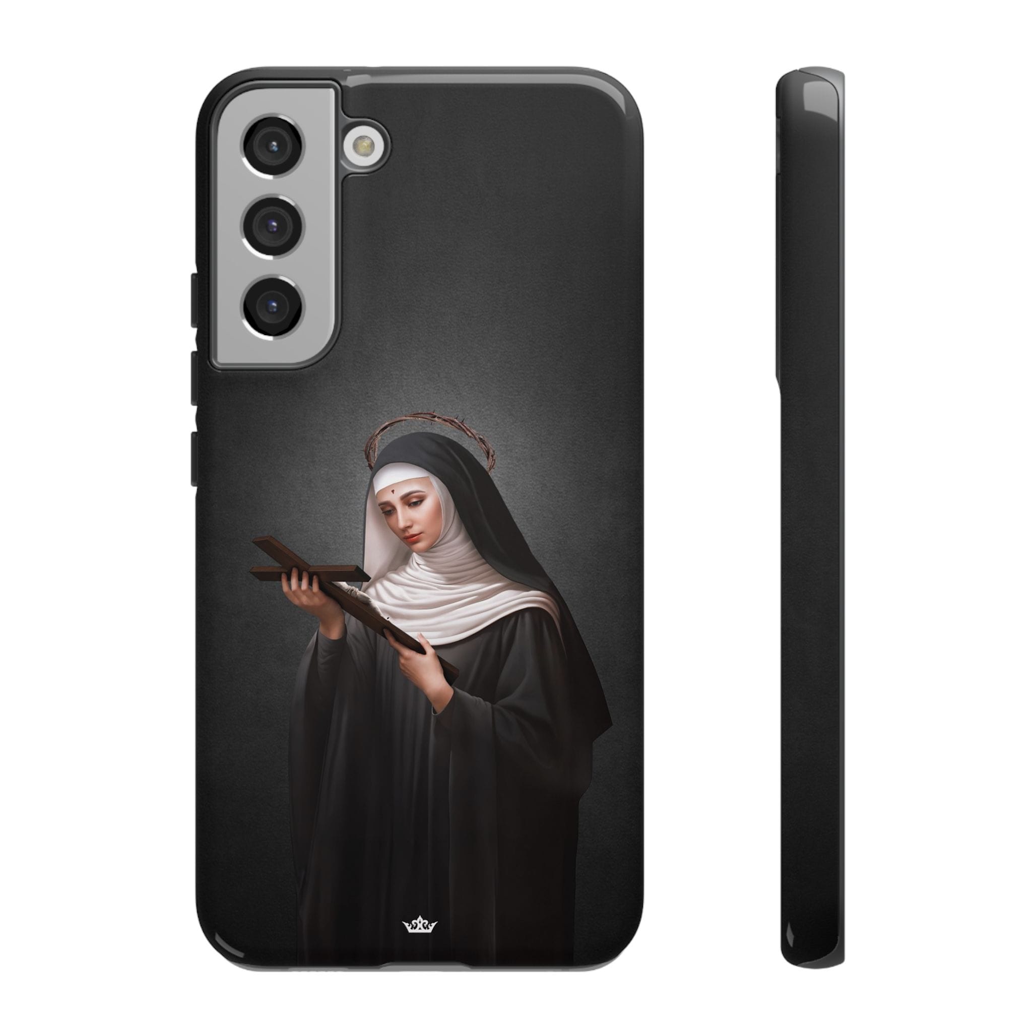 St. Rita of Cascia Hard Phone Case (Dark) Copyright VENXARA